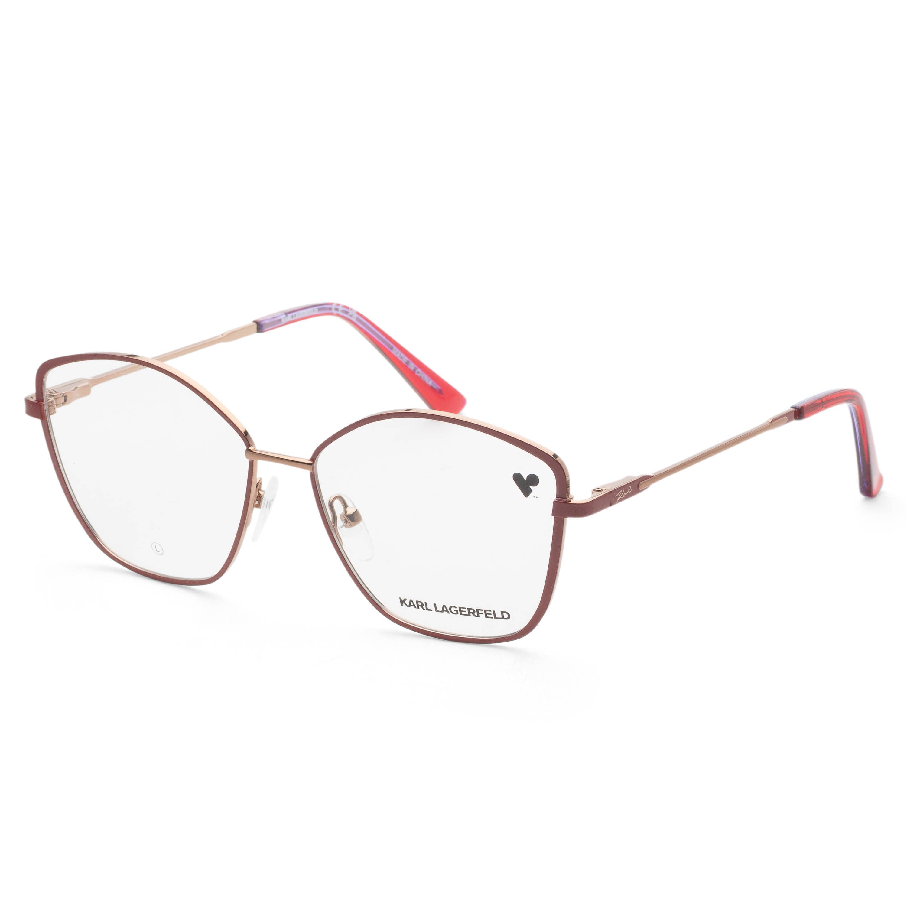 Preloved - Karl Lagerfeld KL345600 Metal-Framed Eyeglasses — Red by Preloved - Karl Lagerfeld