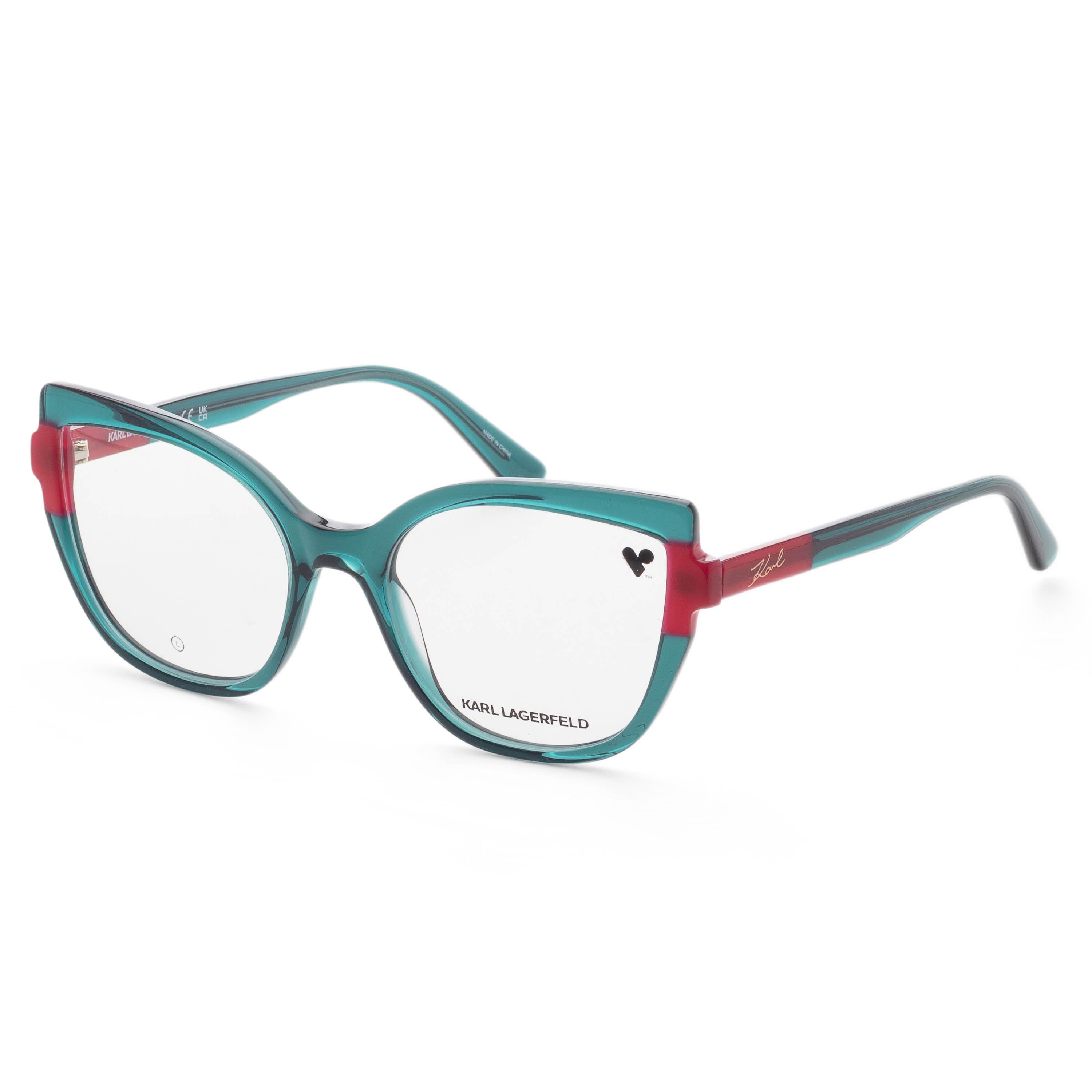 Preloved - Karl Lagerfeld KL6132317 Two-Tone Cat-Eye Eyeglasses — Teal by Preloved - Karl Lagerfeld