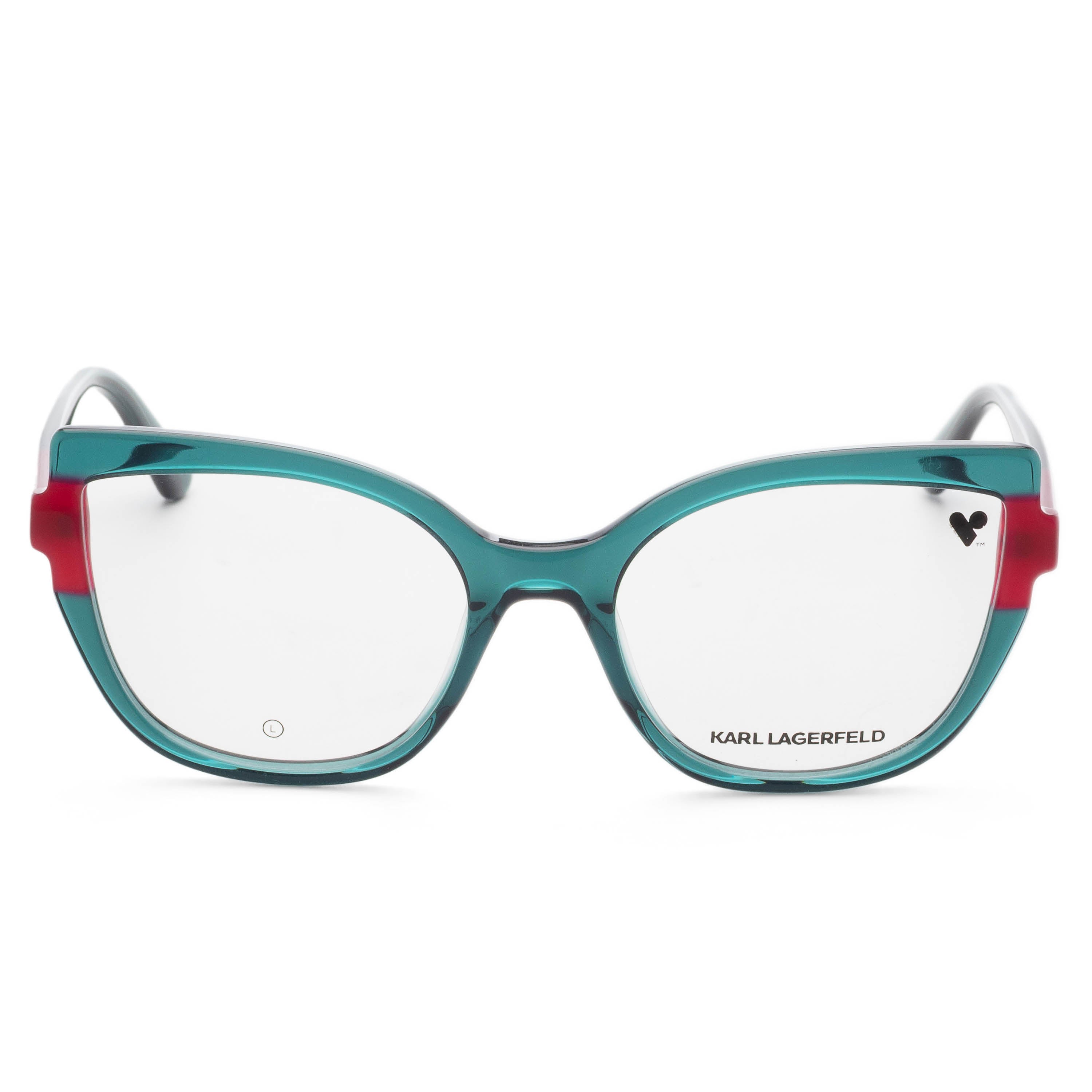 Preloved - Karl Lagerfeld KL6132317 Two-Tone Cat-Eye Eyeglasses — Teal, view 3