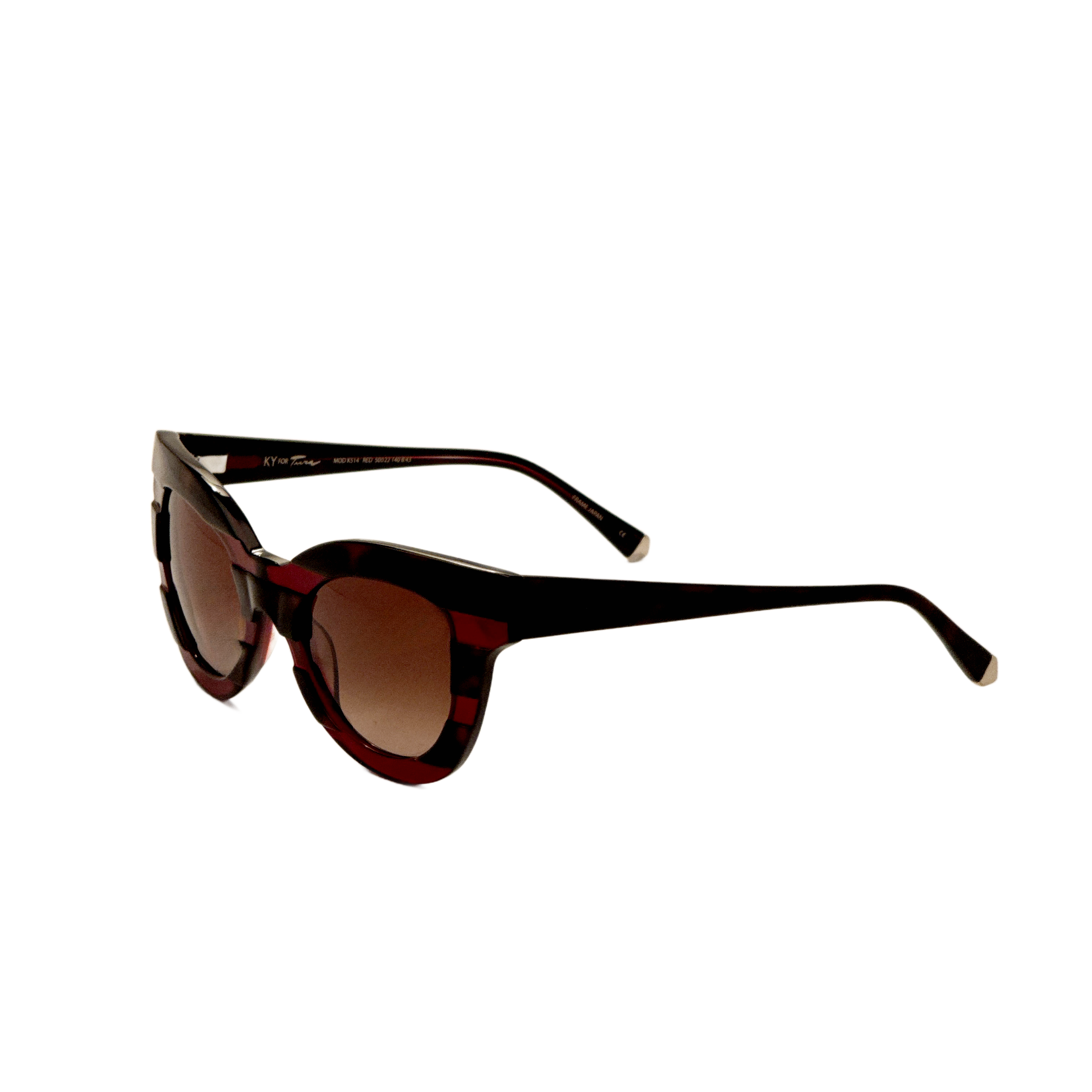 Preloved - Kate Young K514RED50 Red Tortoise Cat-Eye Sunglasses — Red by Preloved - Kate Young
