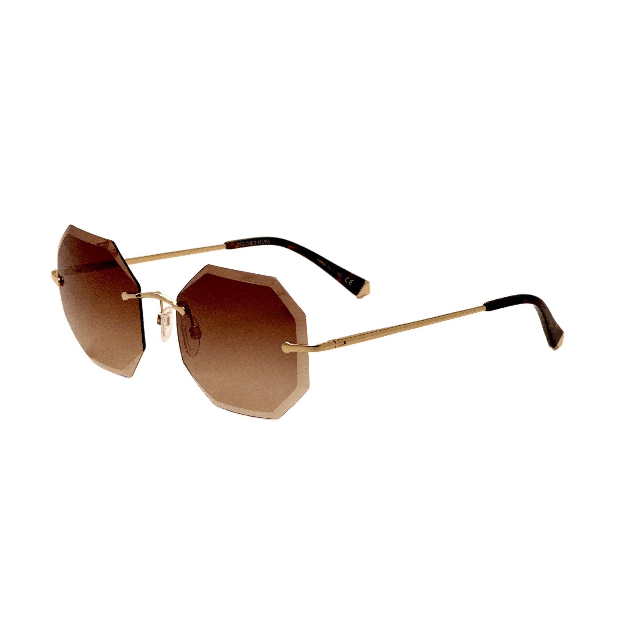 Preloved - Kate Young K541BRN59 Sunglasses — Gold by Preloved - Kate Young