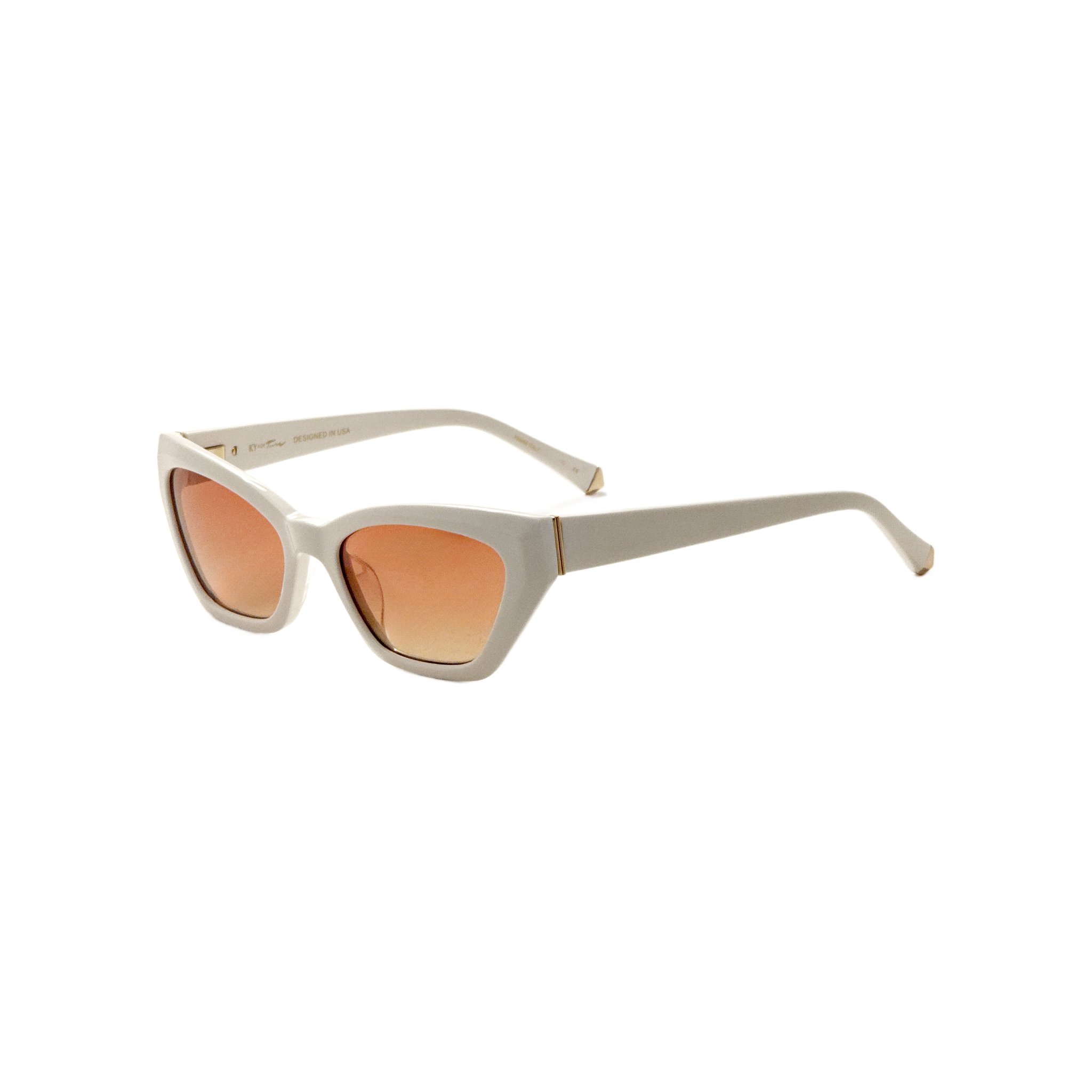 Preloved - Kate Young K577BON53 Sunglasses — Beige by Preloved - Kate Young