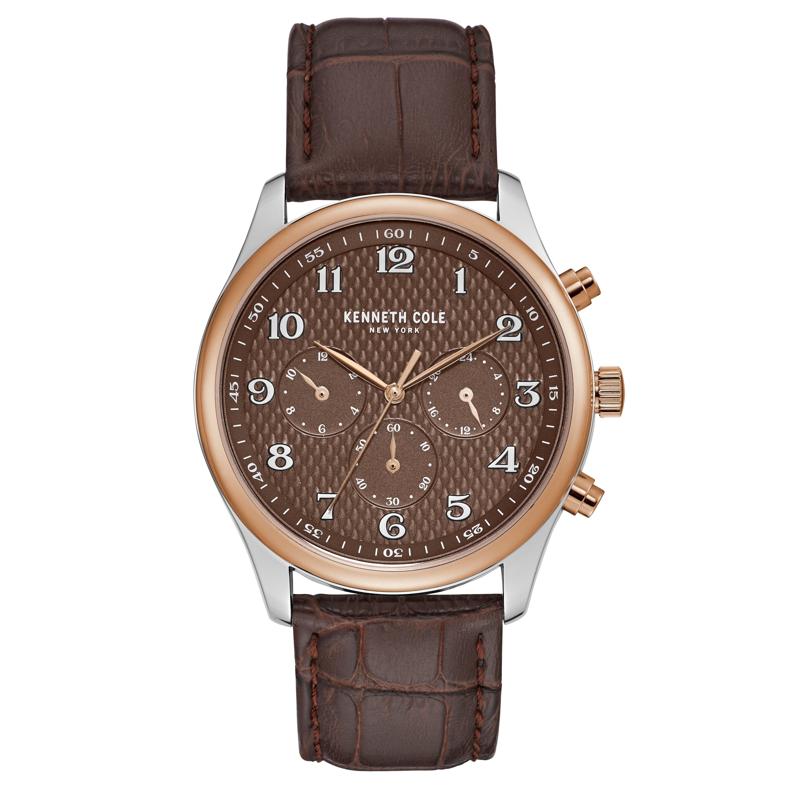 Preloved - Kenneth Cole 42mm Chronograph Quartz Watch — Brown by Preloved - Kenneth Cole