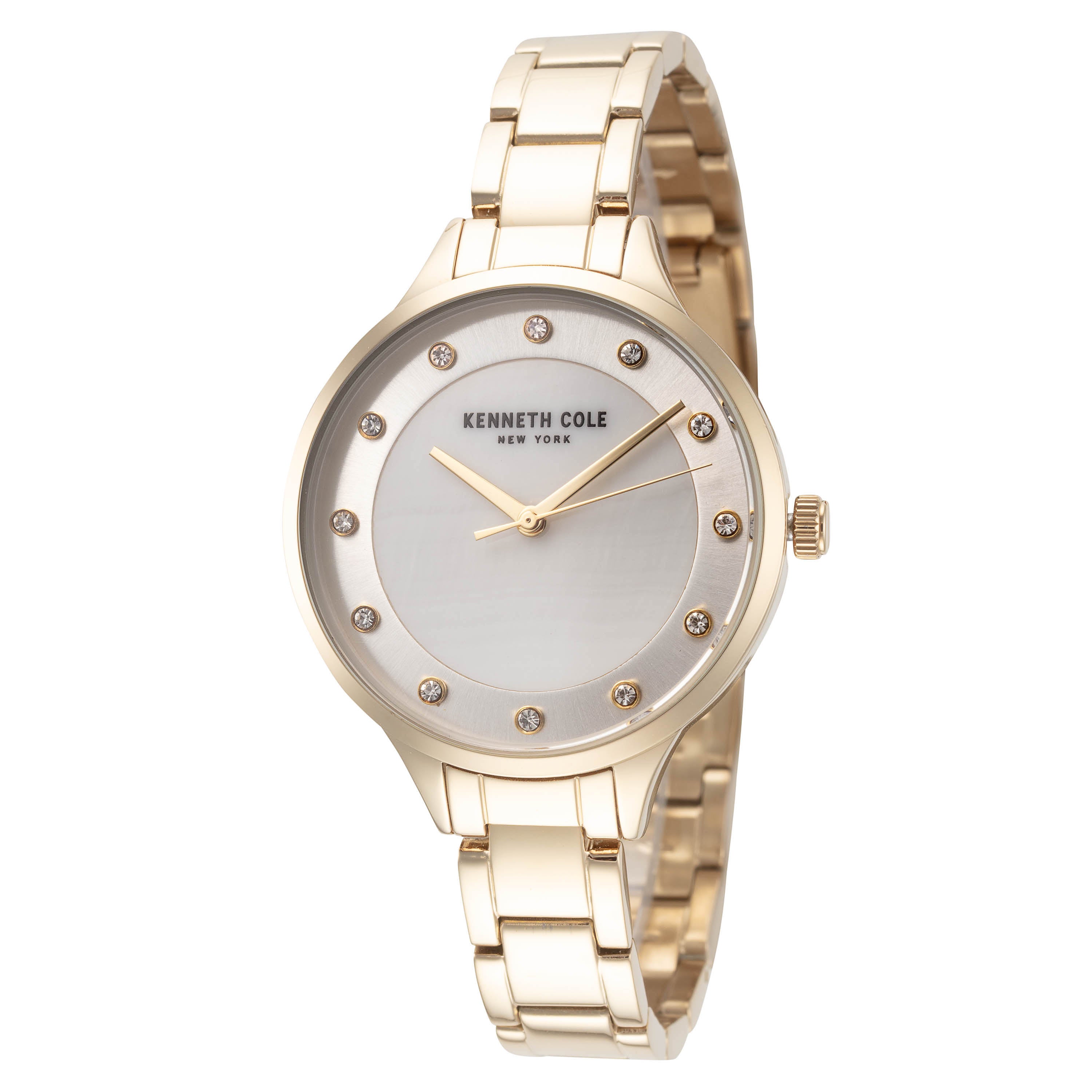 Preloved - Kenneth Cole Crystal-Set Quartz Watch — Gold by Preloved - Kenneth Cole