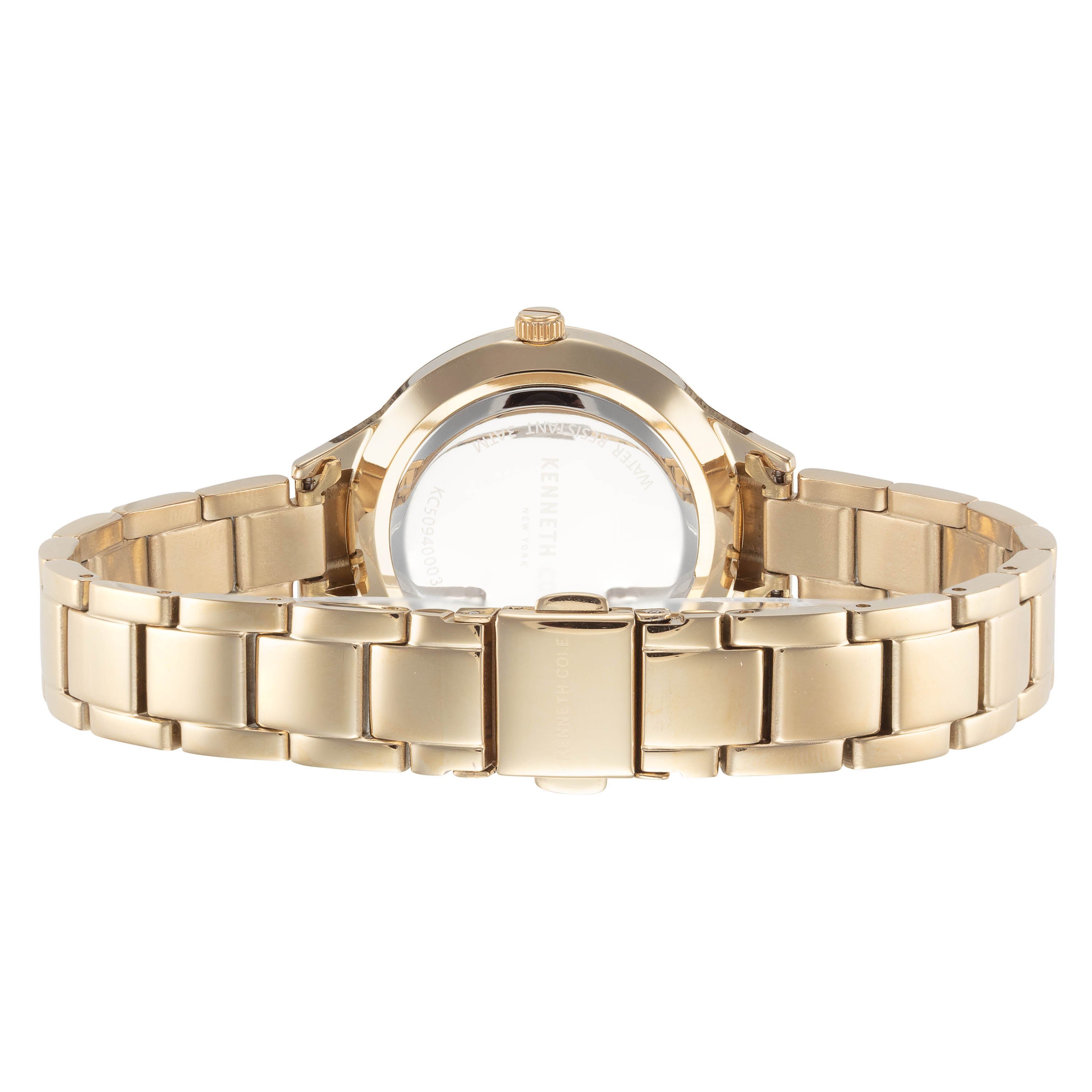 Preloved - Kenneth Cole Crystal-Set Quartz Watch — Gold, view 3