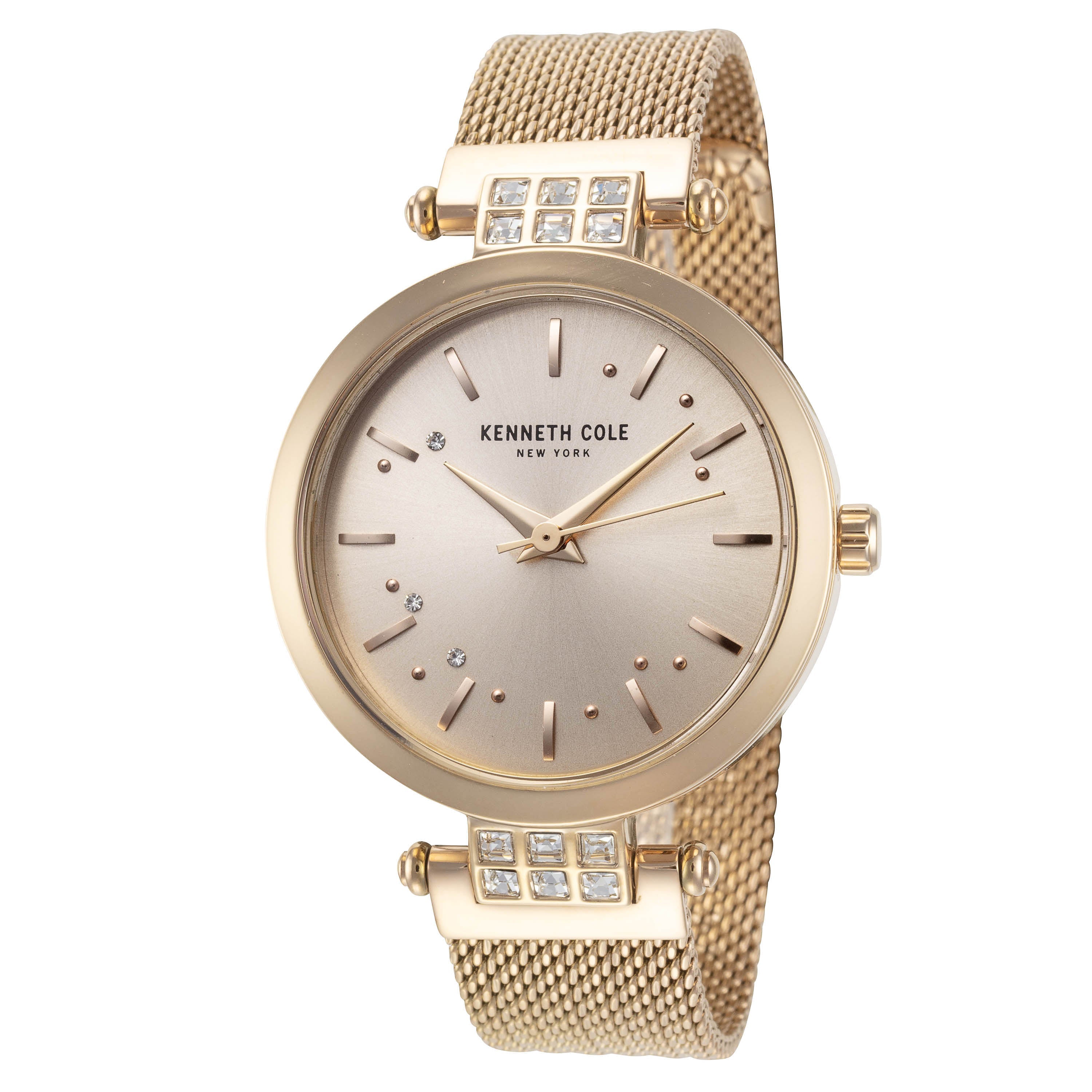 Preloved - Kenneth Cole Crystal-Embellished Quartz Watch — Gold by Preloved - Kenneth Cole