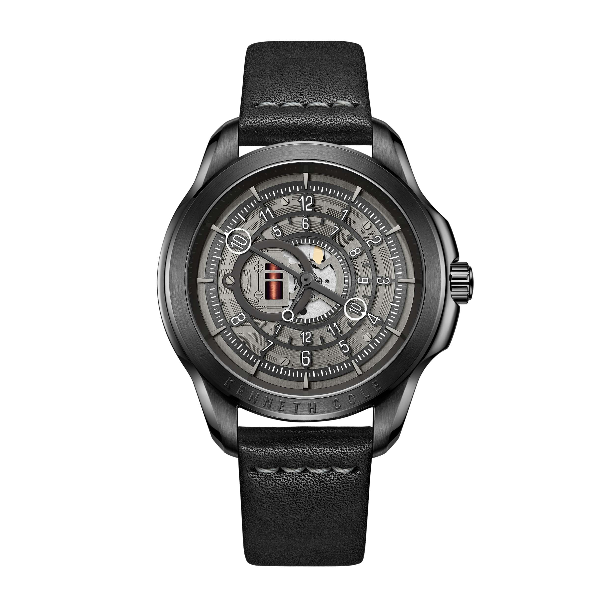 Preloved - Kenneth Cole Skeleton Dial Quartz Watch — Gray by Preloved - Kenneth Cole