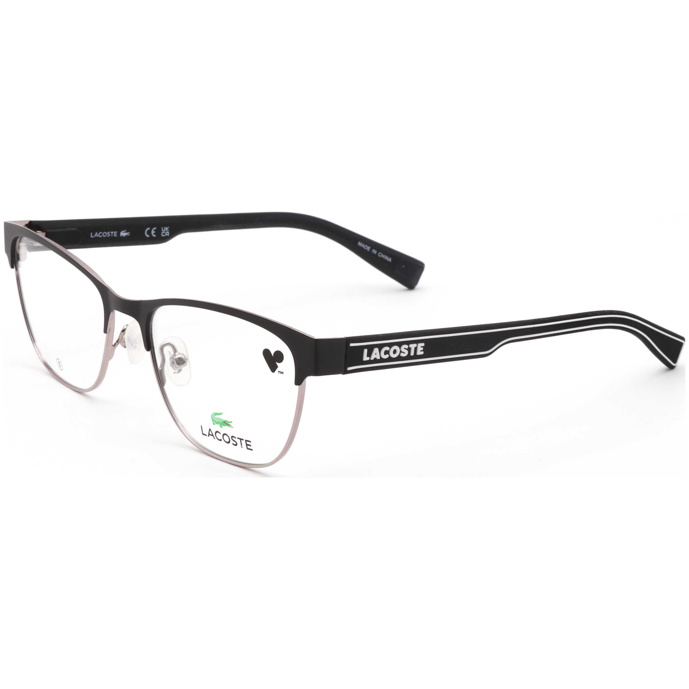 Preloved - Lacoste L311200249 Metal & Acetate Mix Eyeglasses — Black by Preloved - Lacoste