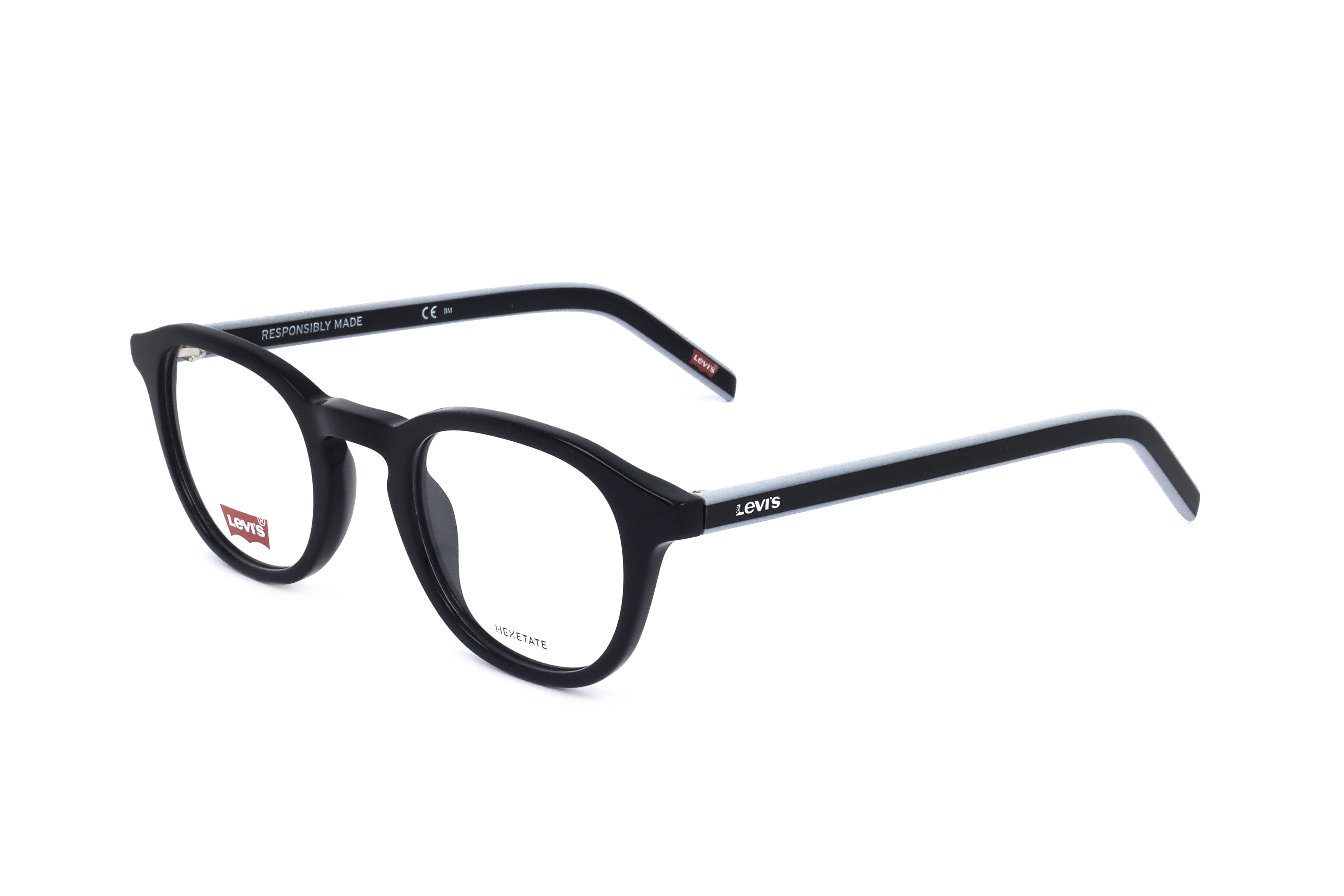 Preloved - Levi'S LV1029080724 Plastic Round-Frame Eyeglasses — Black by Preloved - Levi'S
