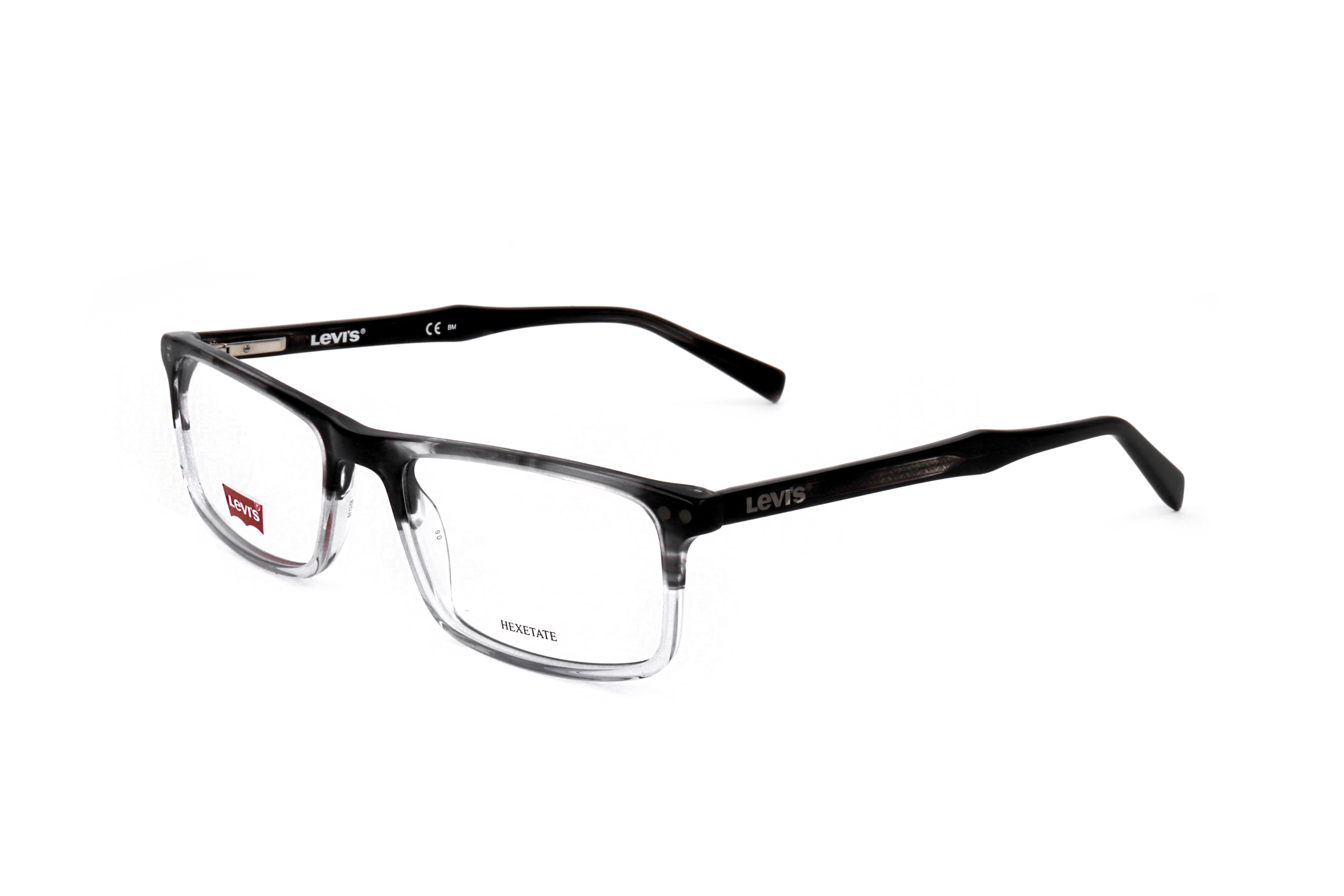 Preloved - Levi'S LV502002W819 Grey Horn Rectangle Eyeglasses — Gray by Preloved - Levi'S