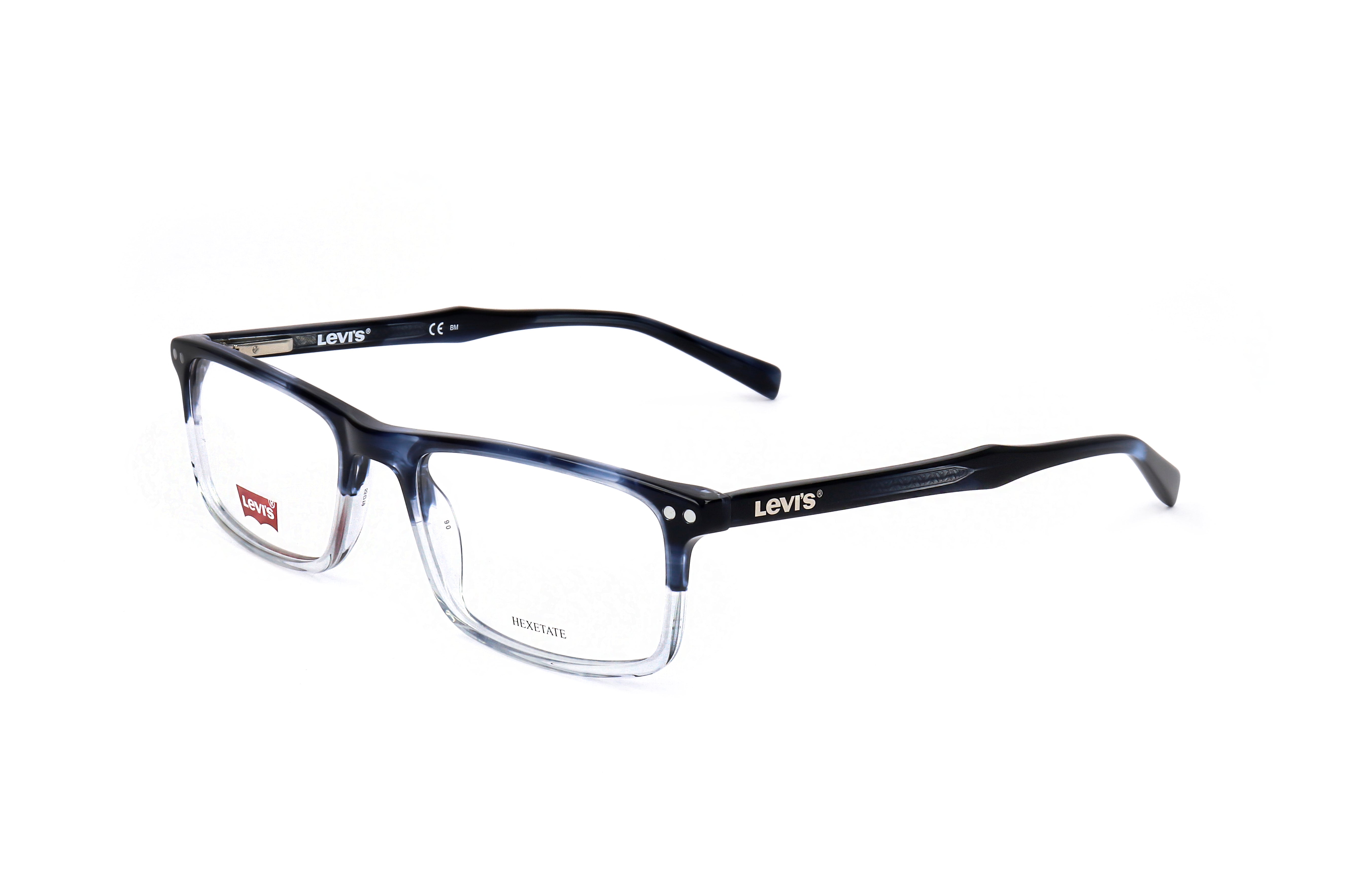 Preloved - Levi'S LV5020038I19 Blue Horn Rectangle Eyeglasses — Blue by Preloved - Levi'S