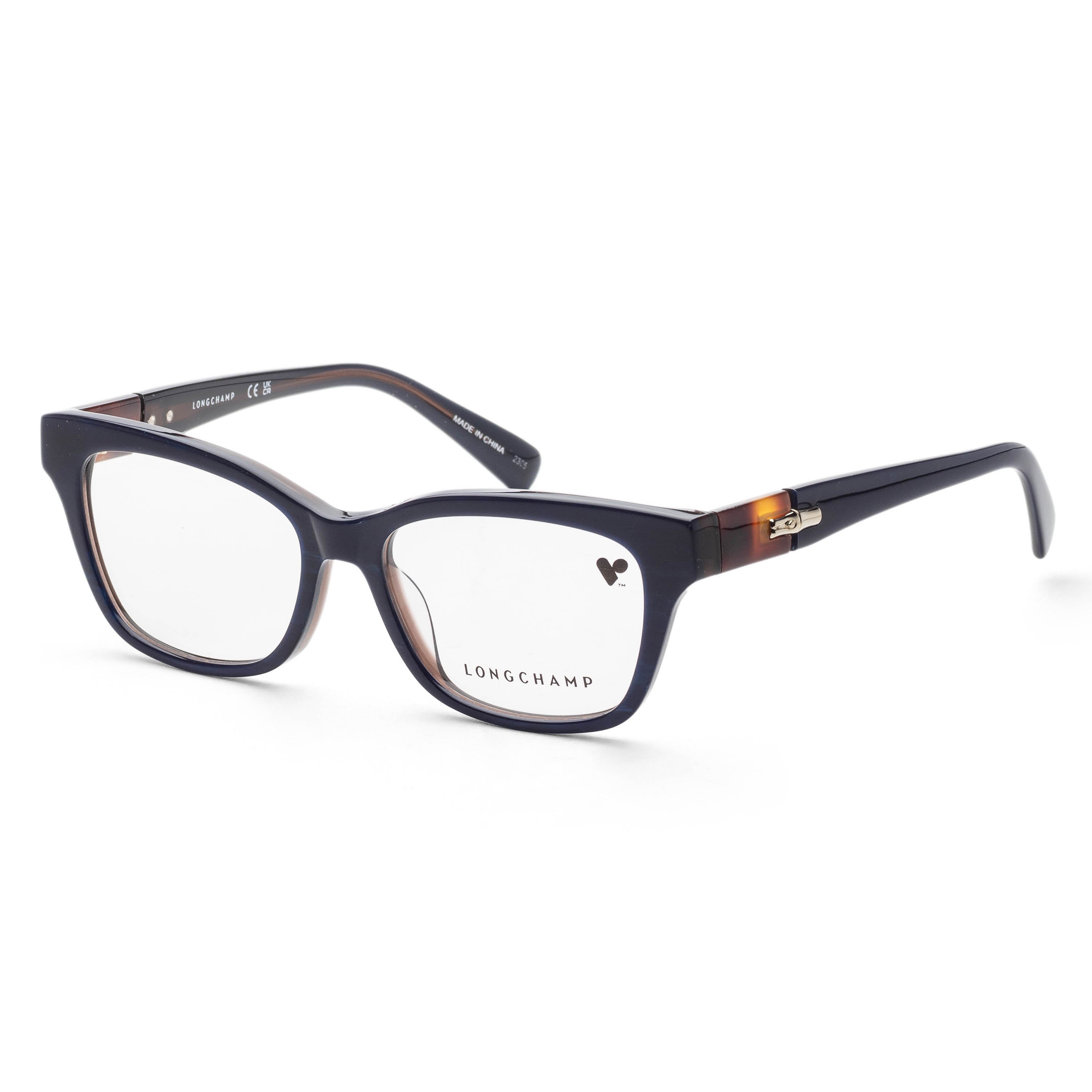 Preloved - Longchamp LO2697403 Acetate Rectangle Eyeglasses — Blue by Preloved - Longchamp