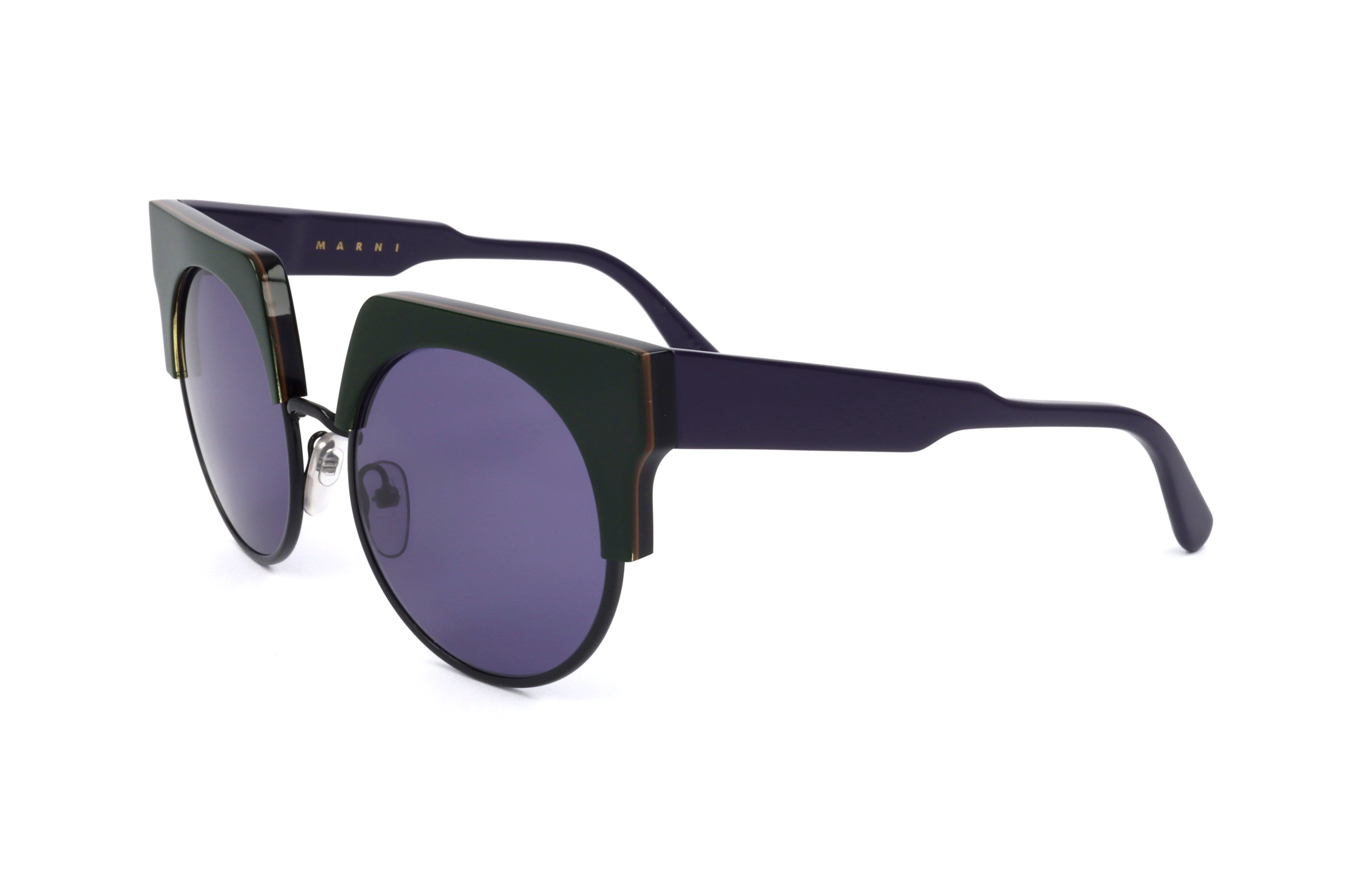 Preloved - Marni ME602S31953 Round-Frame Sunglasses — Navy by Preloved - Marni