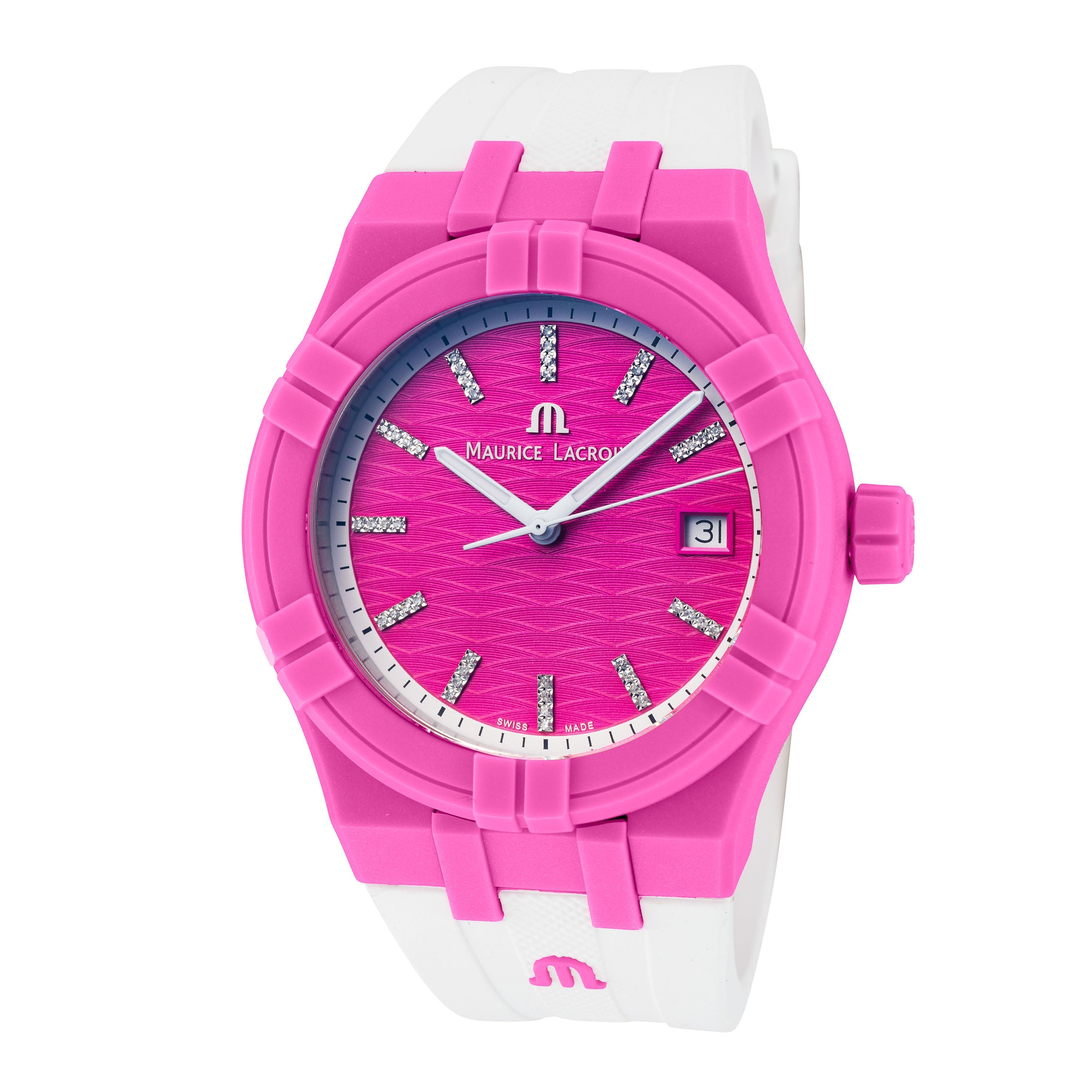 Preloved - Maurice Lacroix Quartz Diamond-Set Watch — Pink by Preloved - Maurice Lacroix