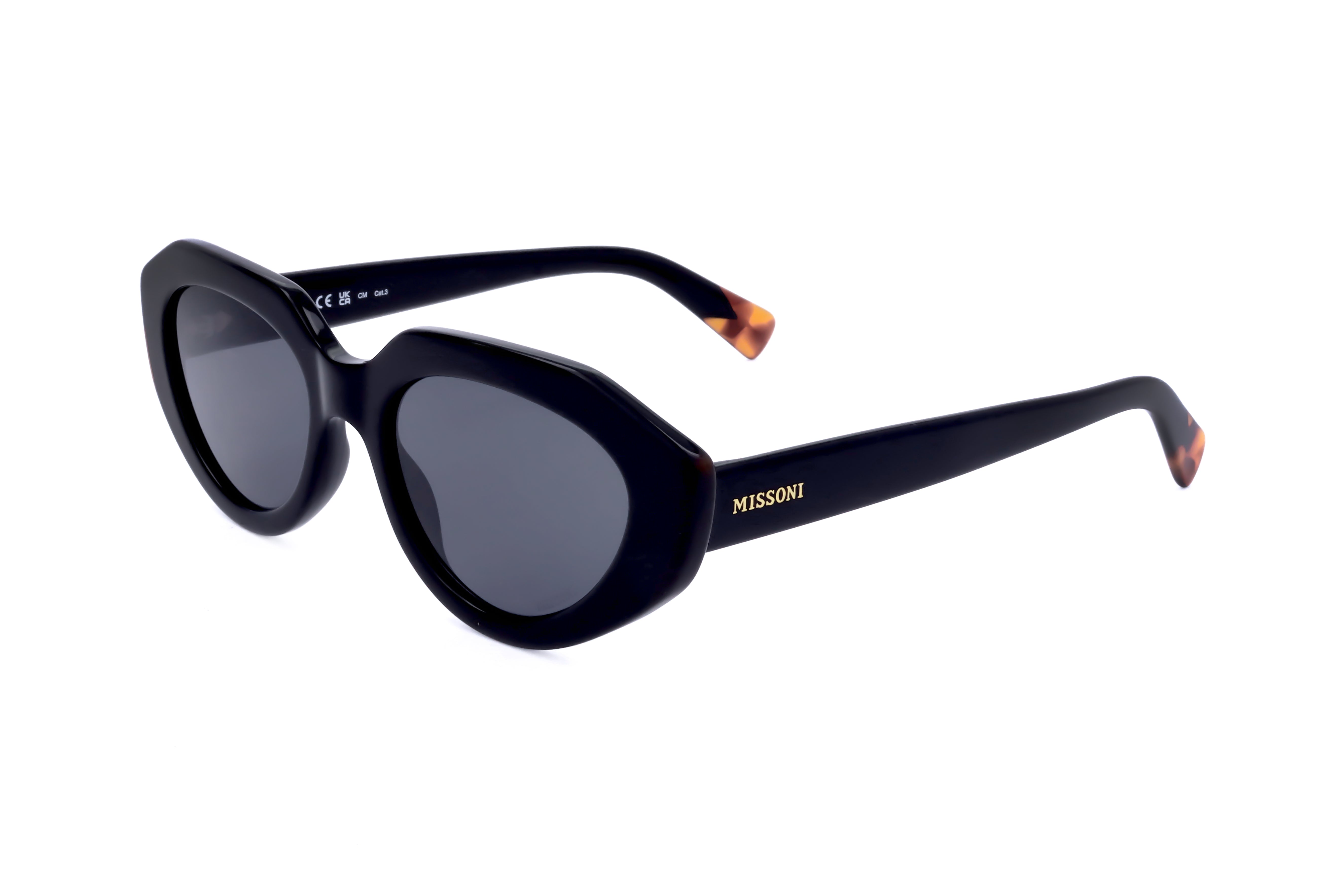 Preloved - Missoni MIS0131S80753 Oval Frame Sunglasses — Black by Preloved - Missoni