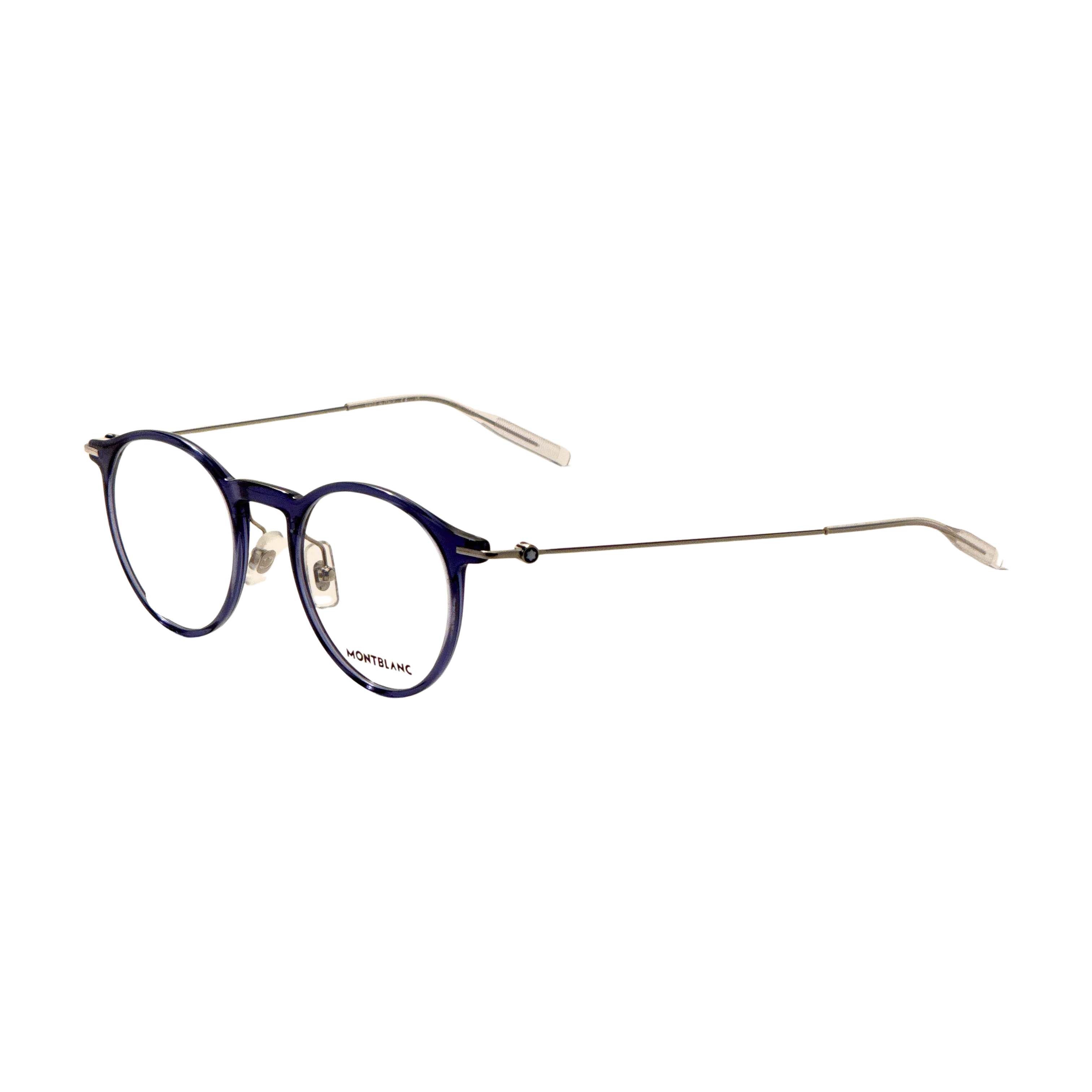 Preloved - Montblanc MB0099O00448 Round Metal-Frame Eyeglasses — Navy by Preloved - Montblanc
