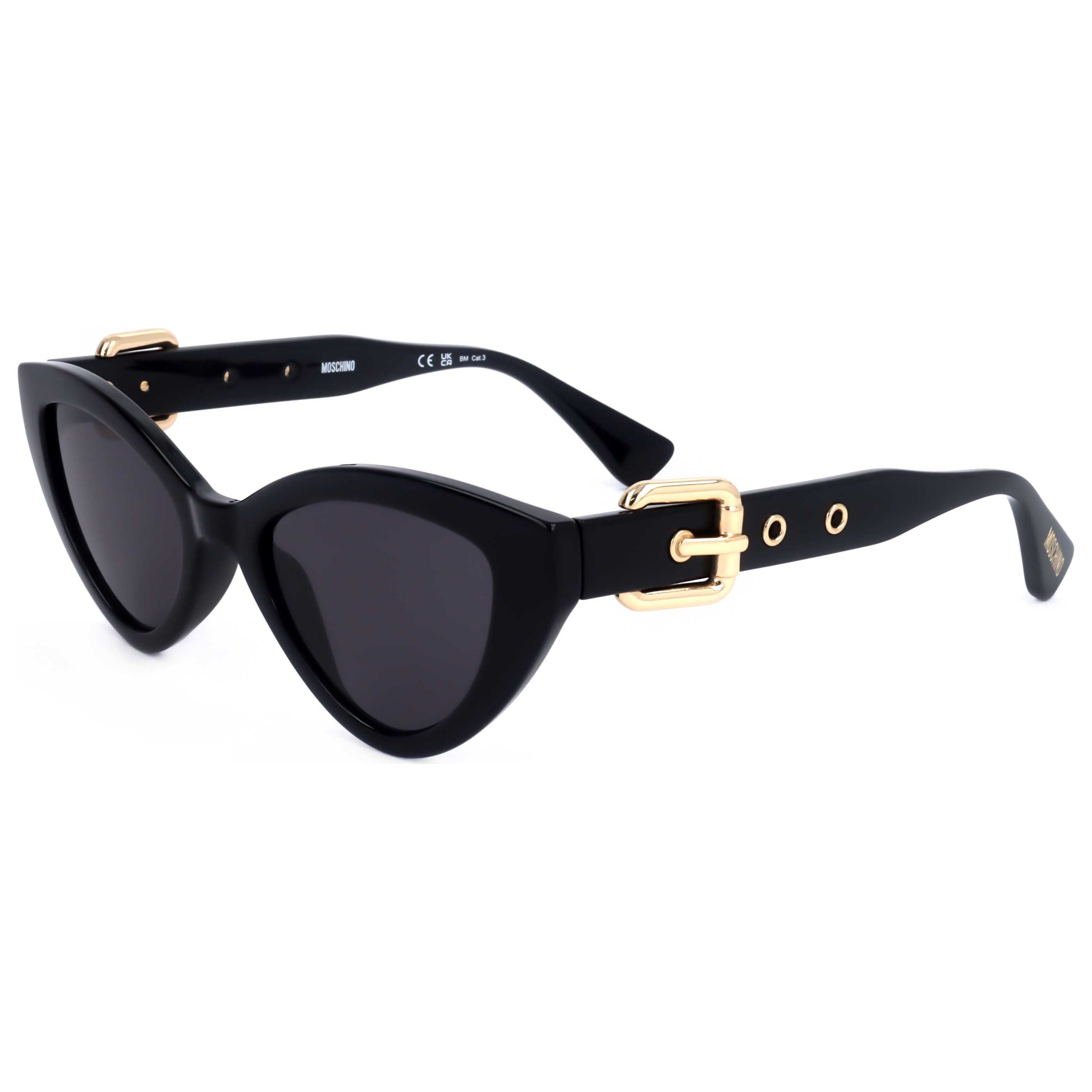 Preloved - Moschino MOS142S80751 Cat-Eye Black Sunglasses — Black by Preloved - Moschino