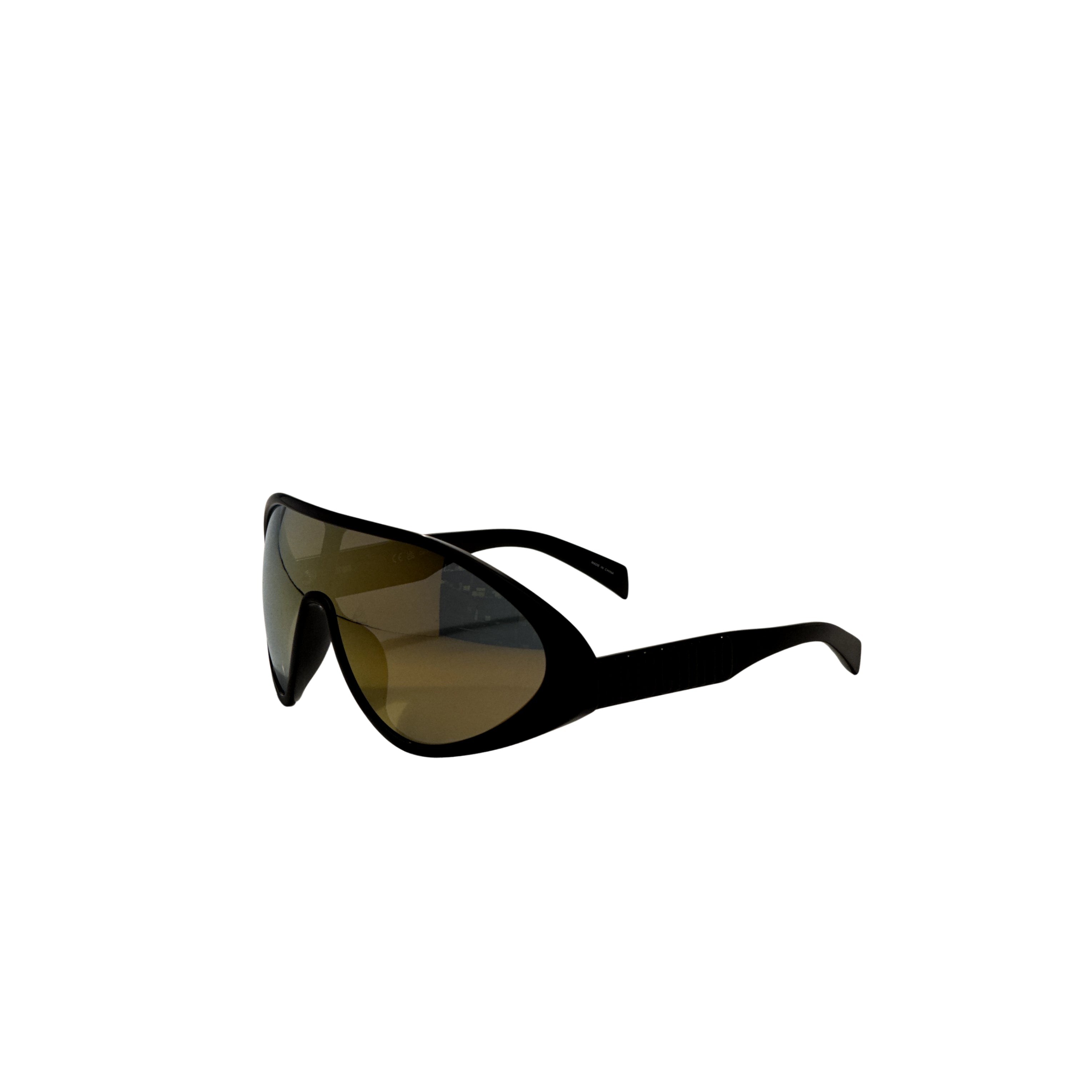 Preloved - Moschino MOS157S0807SQ Brown-Tinted Wrap Sunglasses — Black by Preloved - Moschino