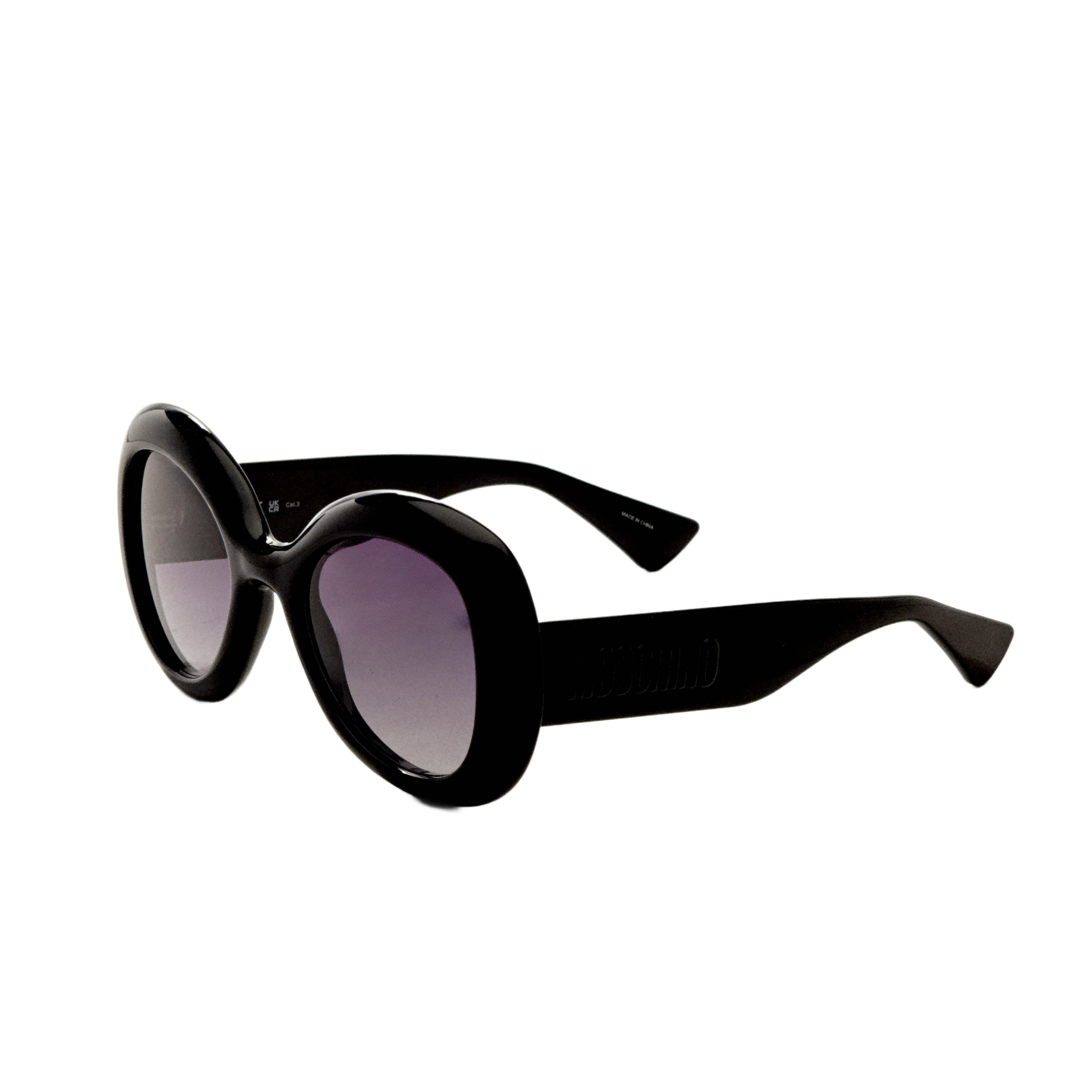 Preloved - Moschino MOS162S80754 Round-Frame Sunglasses — Black by Preloved - Moschino