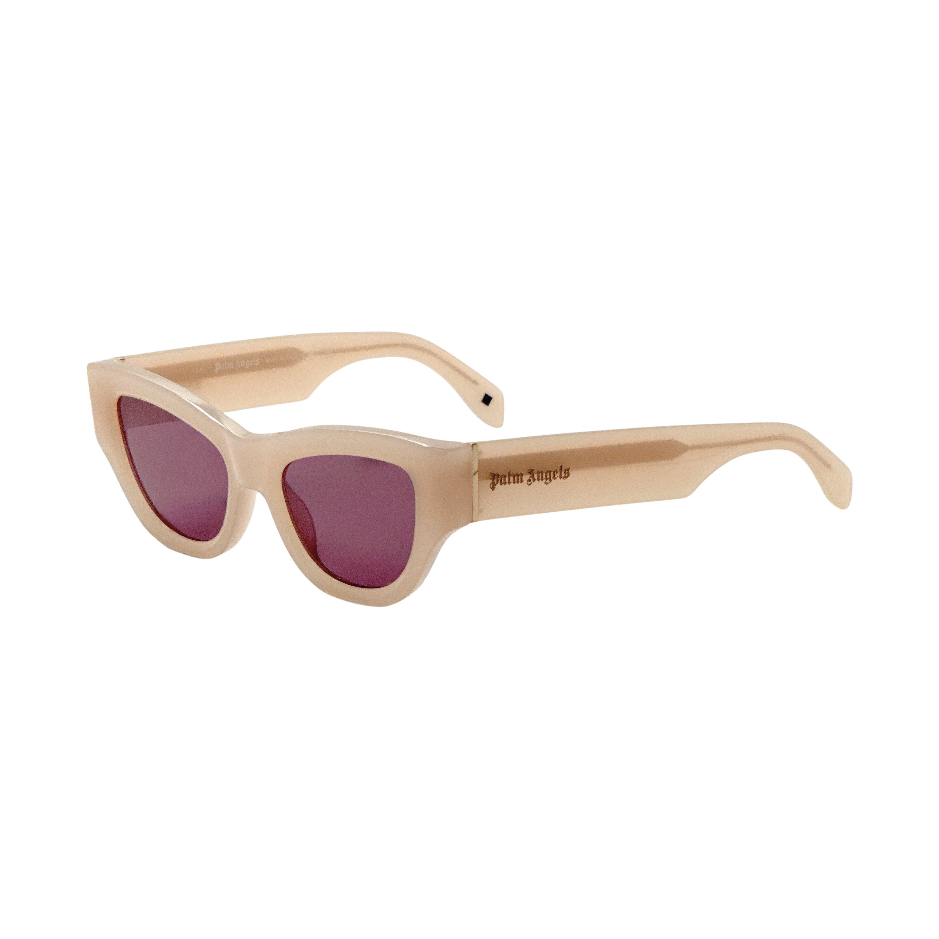Preloved - Palm Angels PERI087F24PLA0016255 Sunglasses — Beige by Preloved - Palm Angels