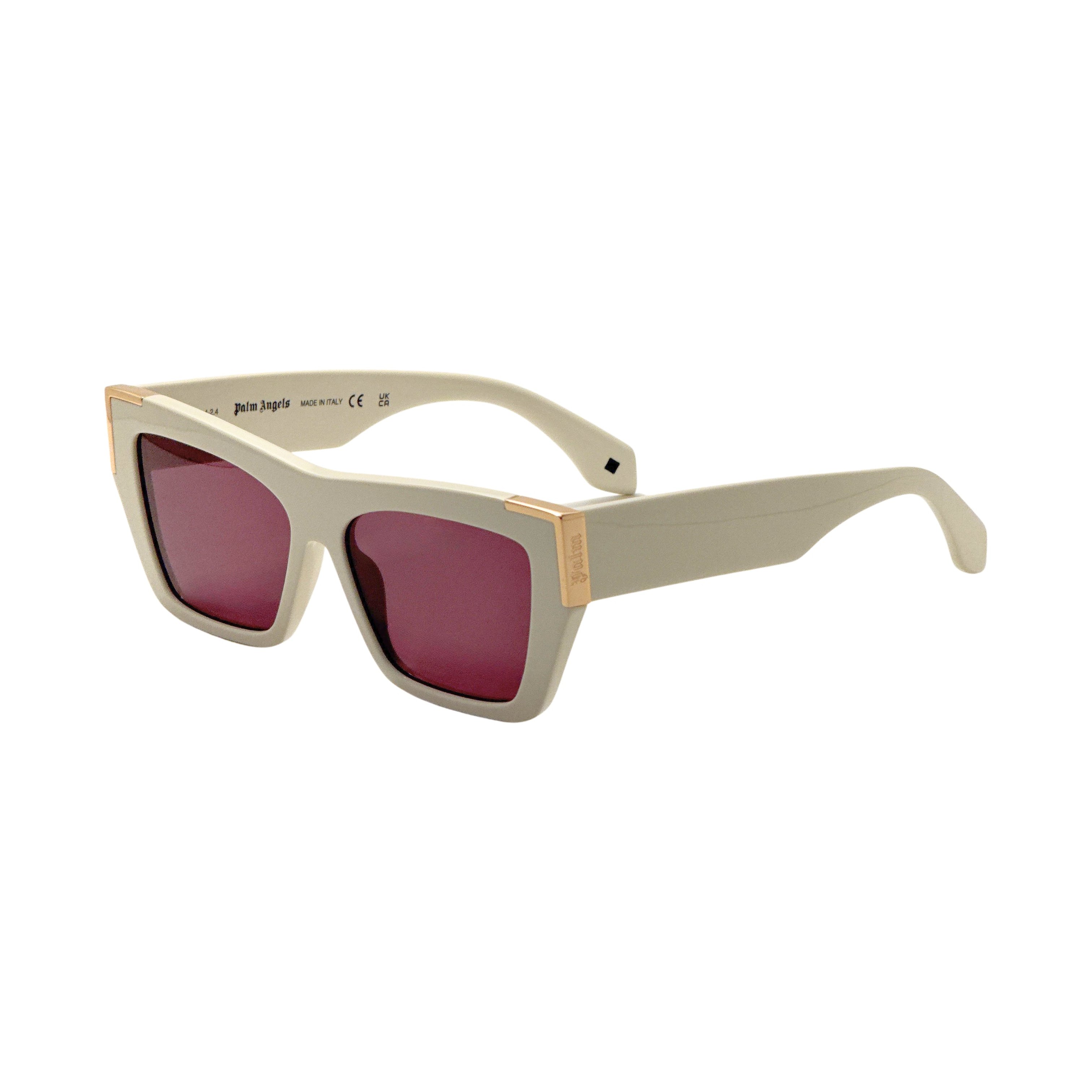 Preloved - Palm Angels PERI099F24PLA0010107 Sunglasses — Cream by Preloved - Palm Angels