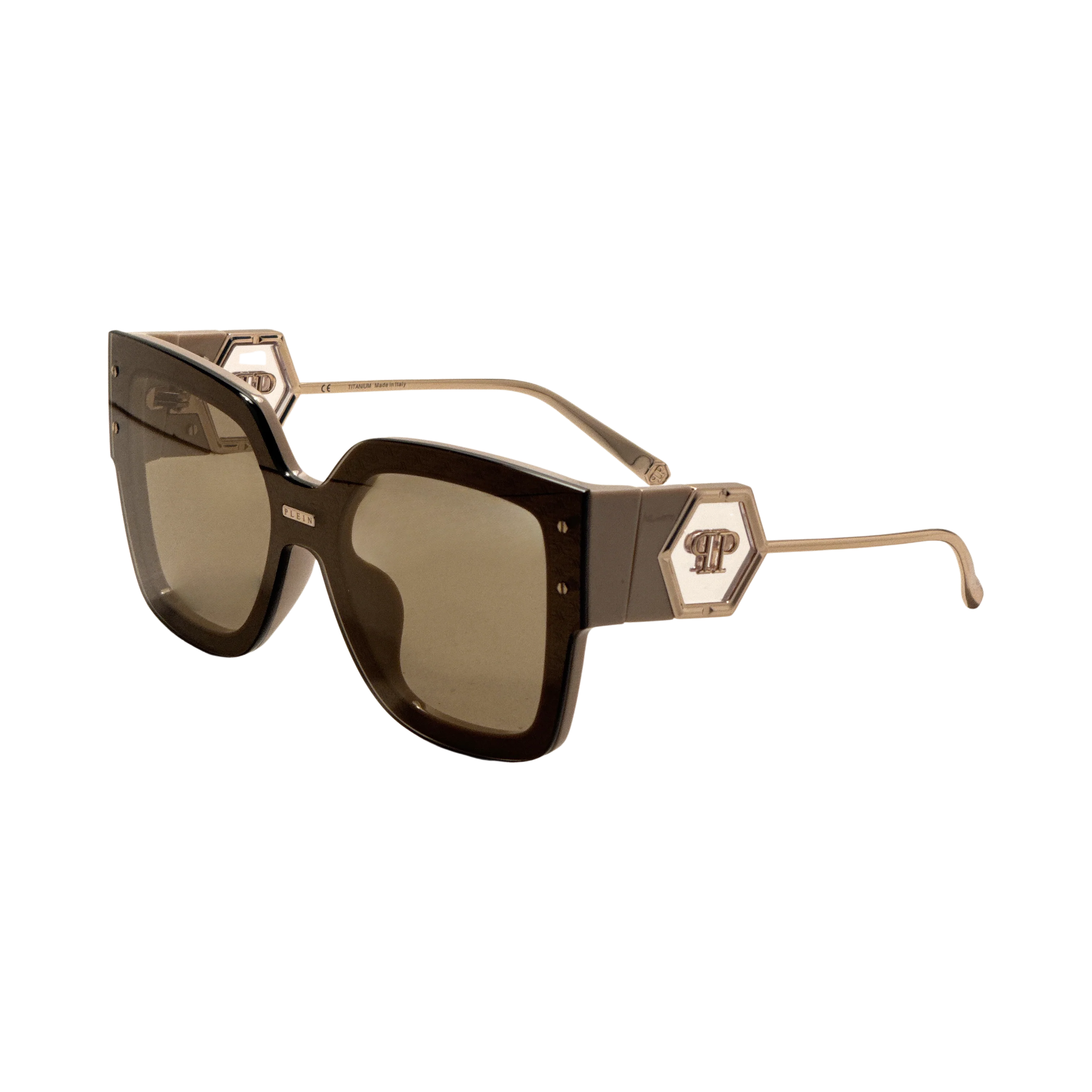 Preloved - Philipp Plein SPP041M996CTG Sunglasses — Brown by Preloved - Philipp Plein