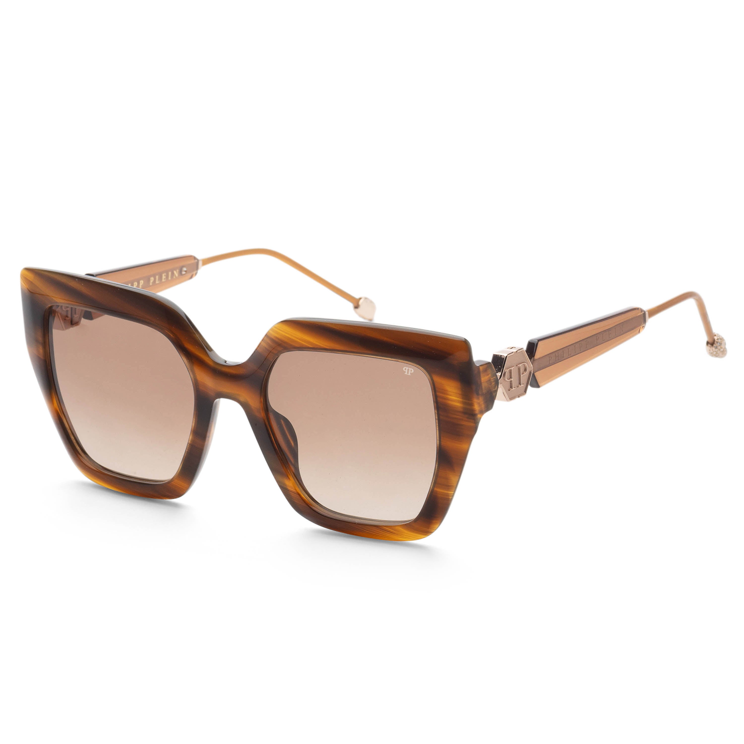 Preloved - Philipp Plein SPP064S5303BQ Sunglasses — Brown by Preloved - Philipp Plein