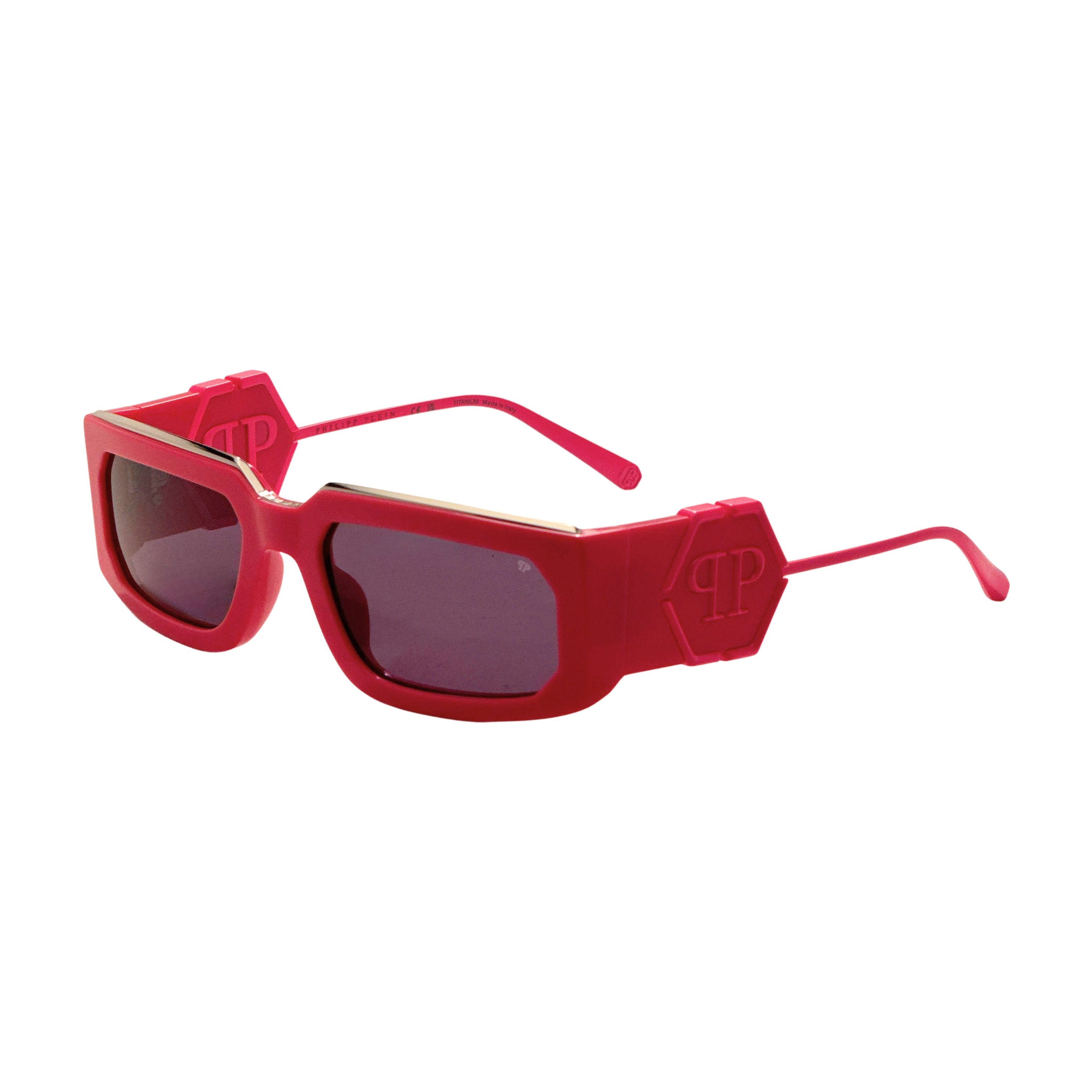 Preloved - Philipp Plein SPP119M5807BE Sunglasses — Red by Preloved - Philipp Plein
