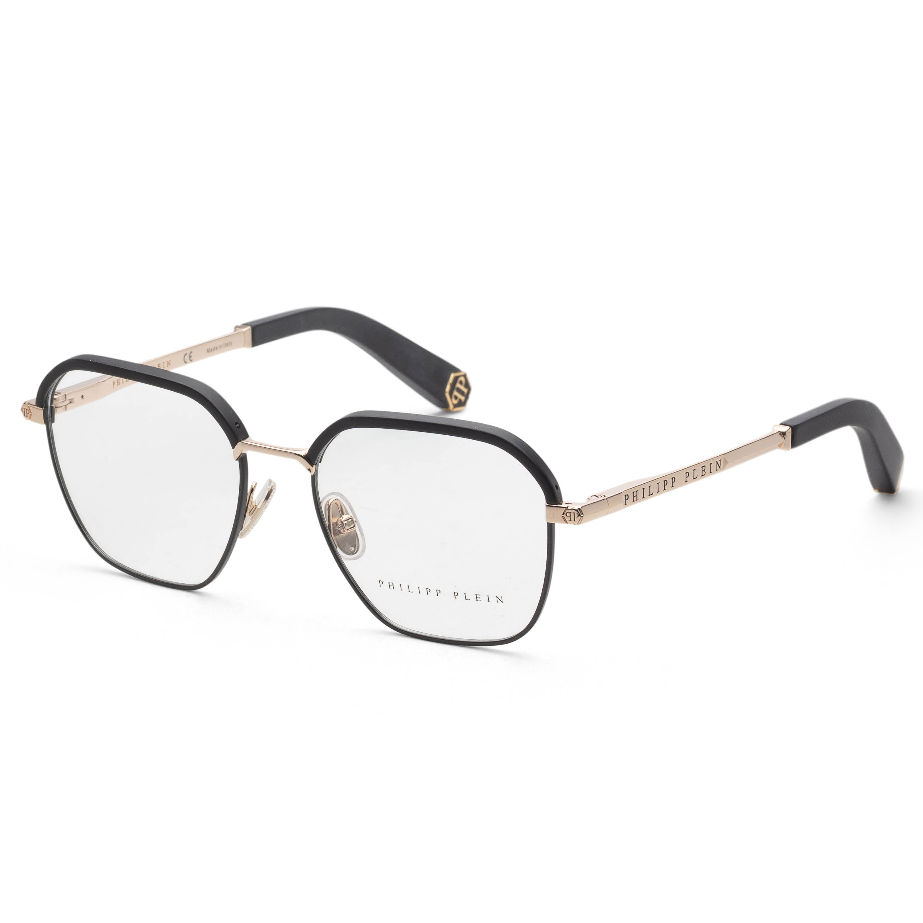 Preloved - Philipp Plein VPP017M520302 Square Metal Eyeglasses — Black by Preloved - Philipp Plein