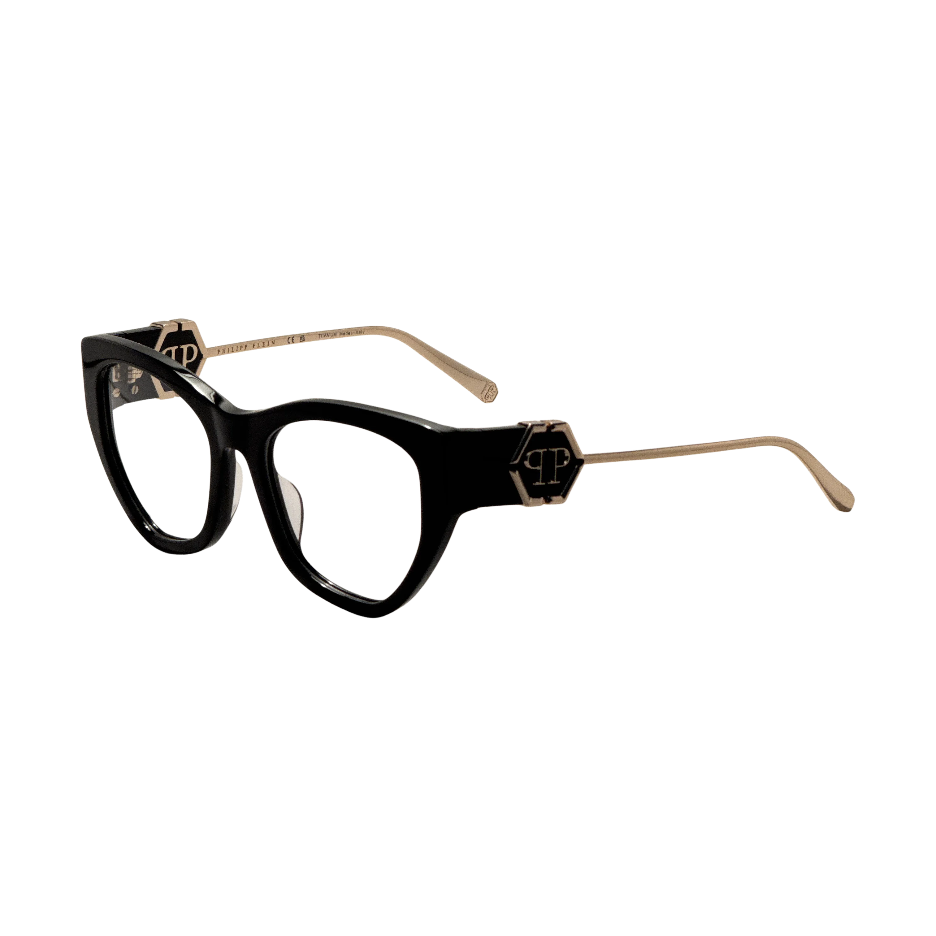 Preloved - Philipp Plein VPP123M540700 Cat-Eye Eyeglasses — Black by Preloved - Philipp Plein