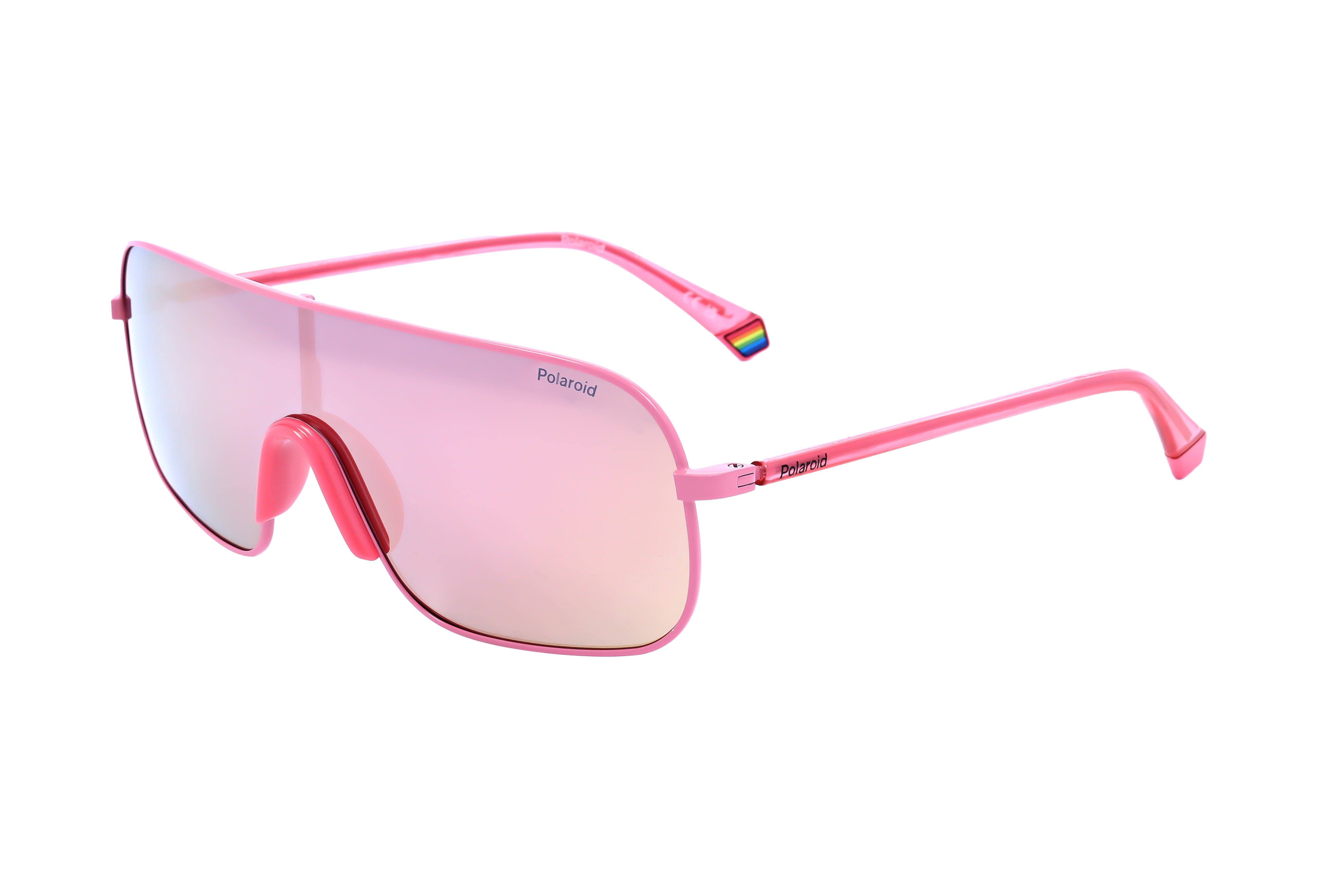 Preloved - Polaroid PLD6222S0MU1JQ Polarized Shield Sunglasses — Pink by Preloved - Polaroid