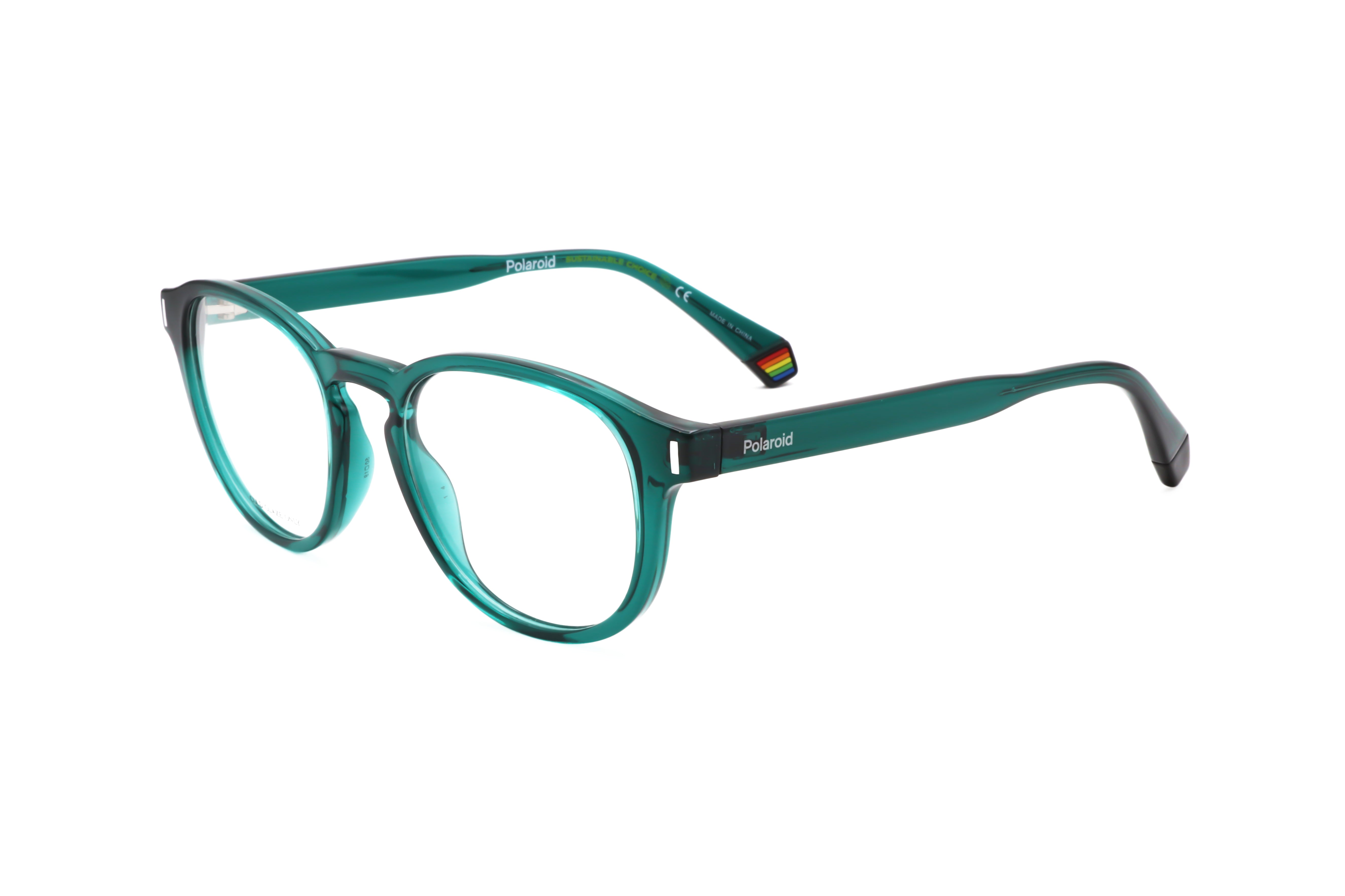 Preloved - Polaroid PLDD4521ED50 Round Acetate Eyeglasses — Green by Preloved - Polaroid