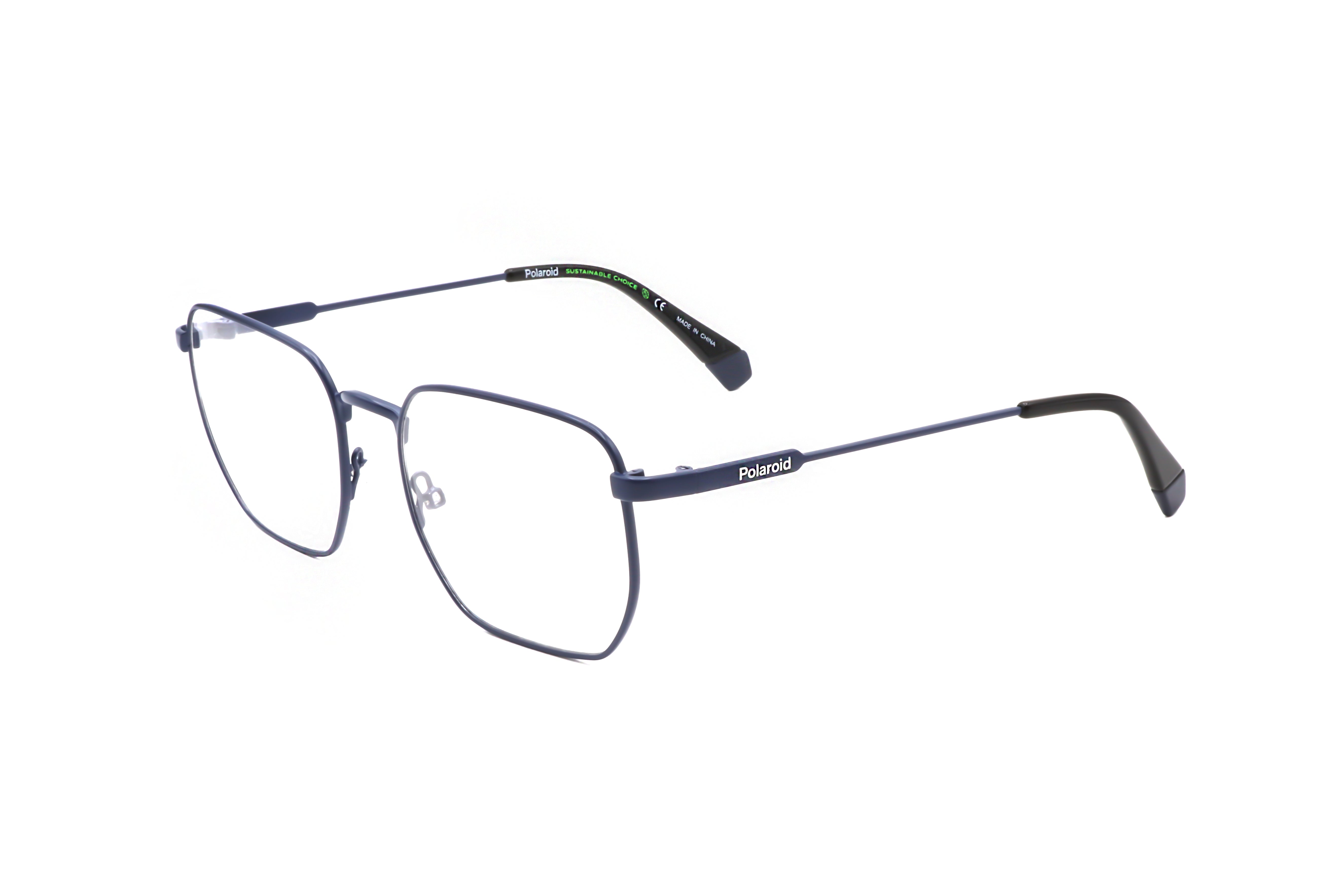 Preloved - Polaroid PLDD485FLL54 Metal Rectangular Eyeglasses — Navy by Preloved - Polaroid