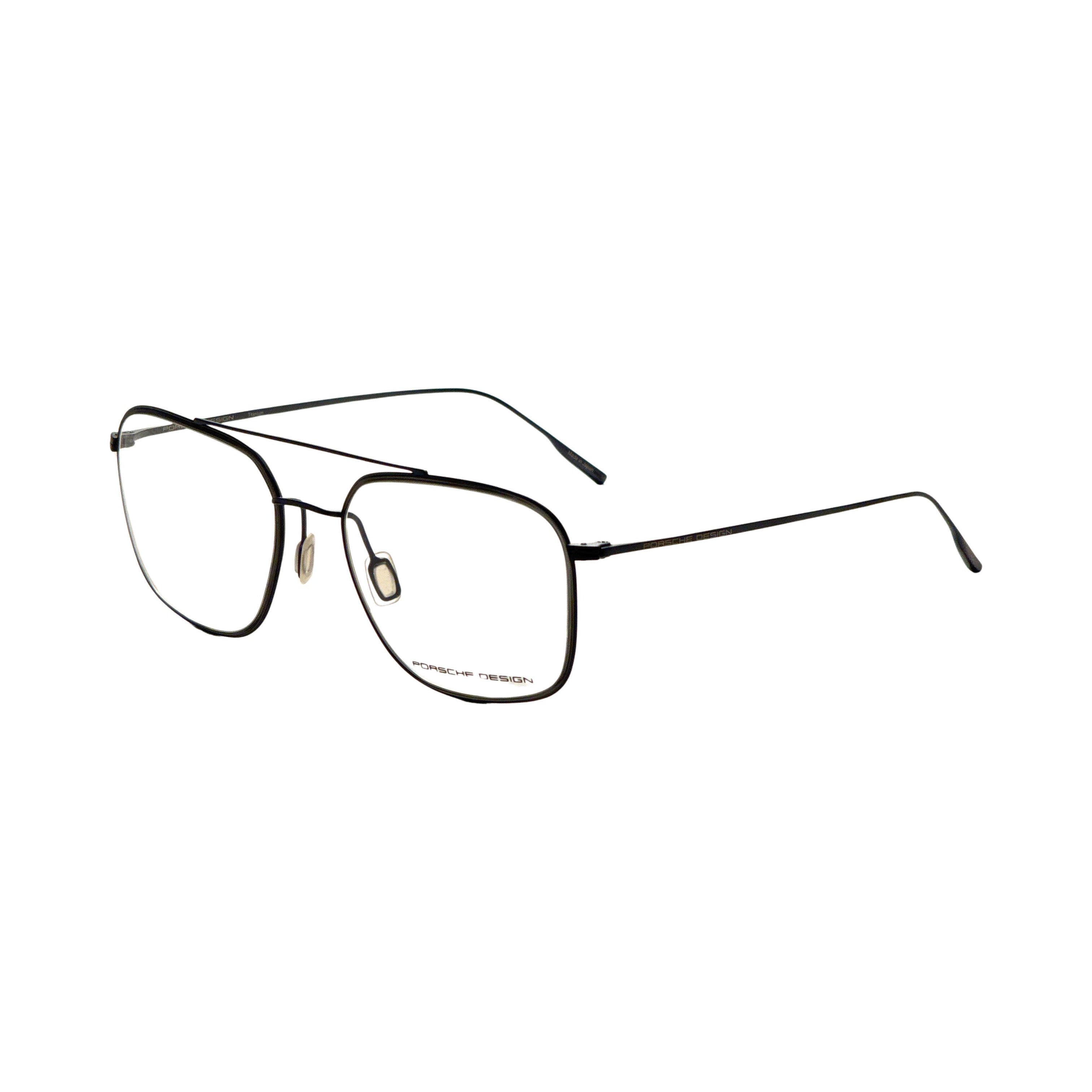 Preloved - Porsche Design P874956D Metal Square Eyeglasses — Black by Preloved - Porsche Design