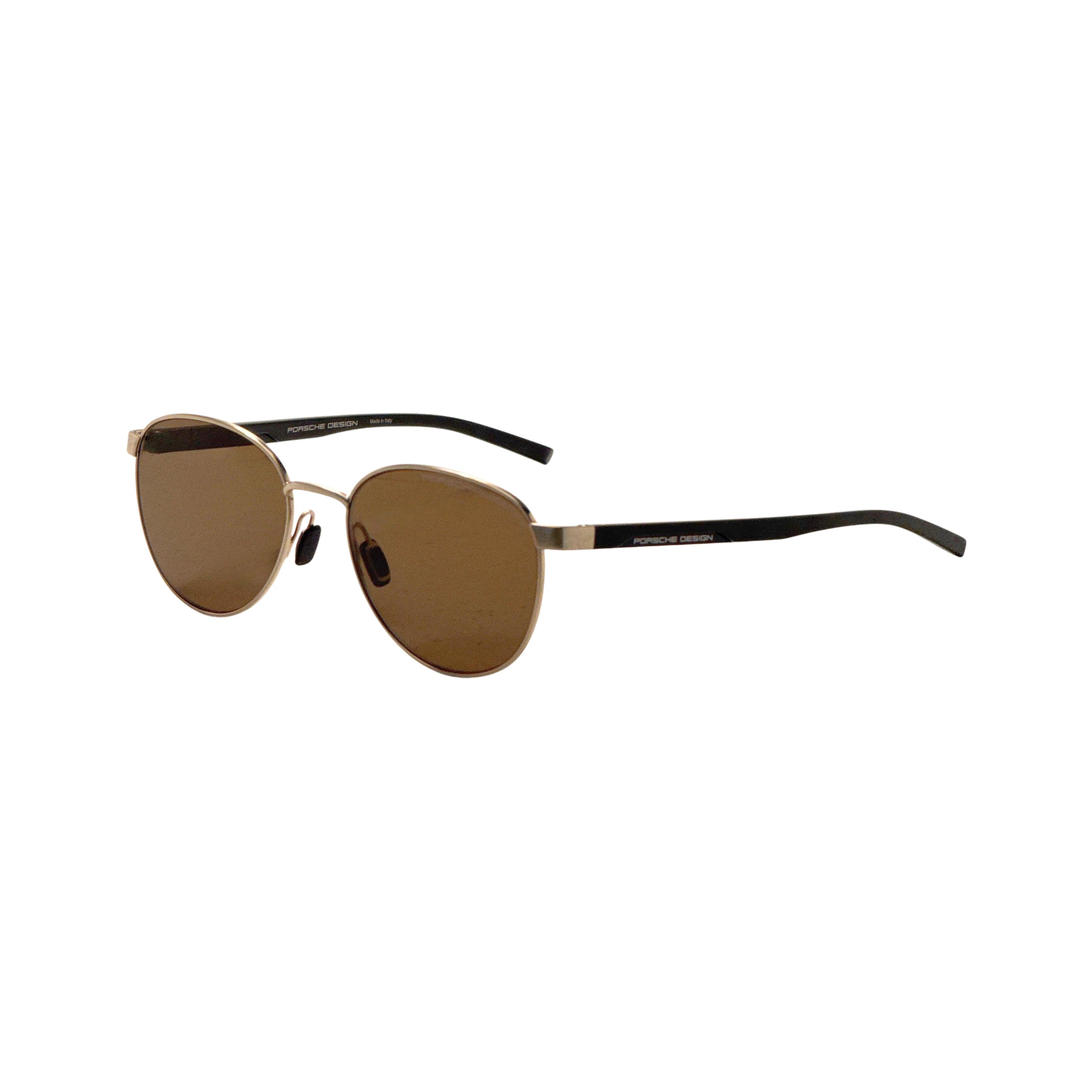 Preloved - Porsche Design P894554D Metal Round-Frame Sunglasses — Gold by Preloved - Porsche Design
