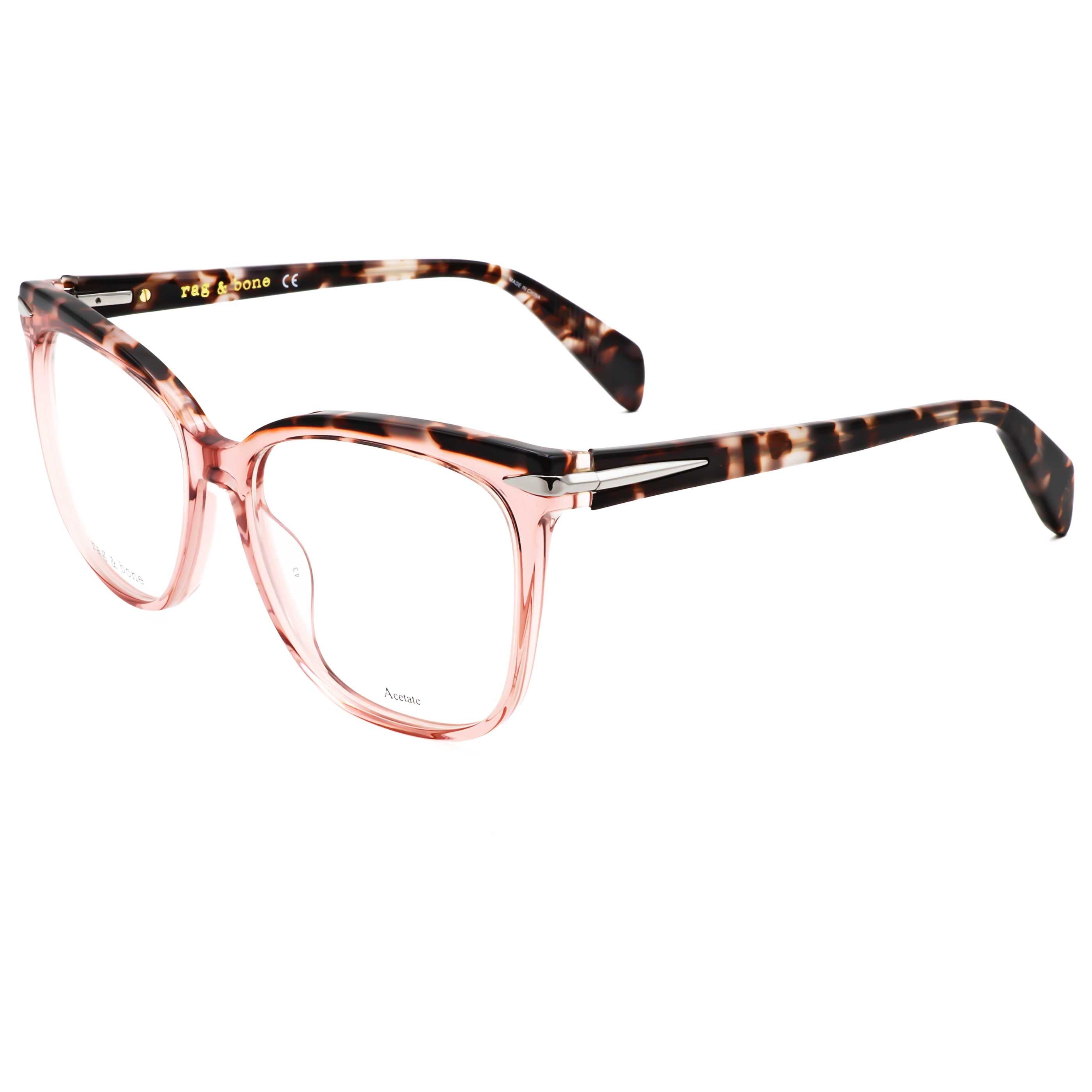 Preloved - Rag & Bone RNB302435J53 Pink Square-Frame Eyeglasses — Pink by Preloved - Rag & Bone