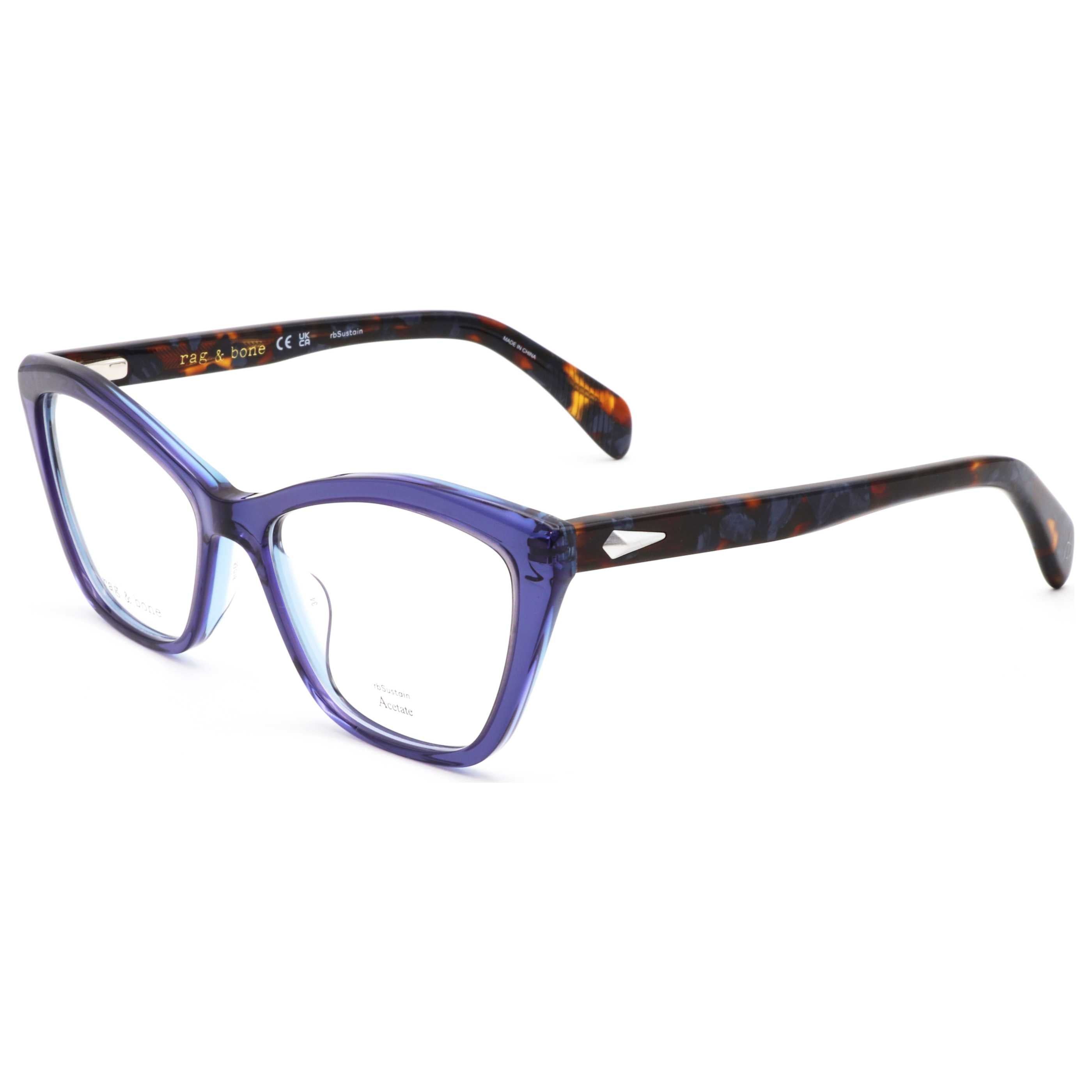 Preloved - Rag & Bone RNB3065PJP53 Blue Acetate Eyeglasses — Blue by Preloved - Rag & Bone