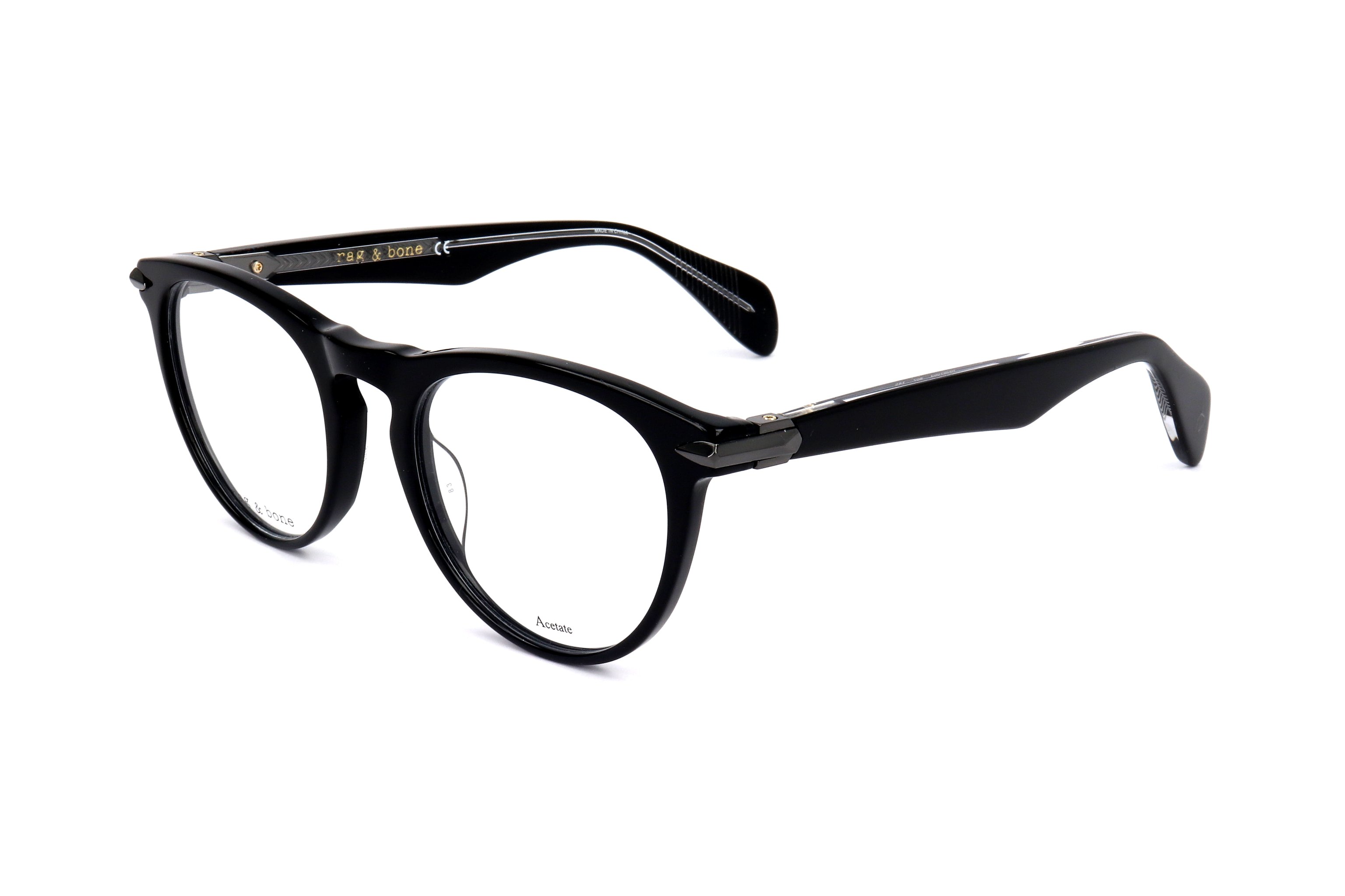 Preloved - Rag & Bone RNB700380751 Black Acetate Eyeglasses — Black by Preloved - Rag & Bone