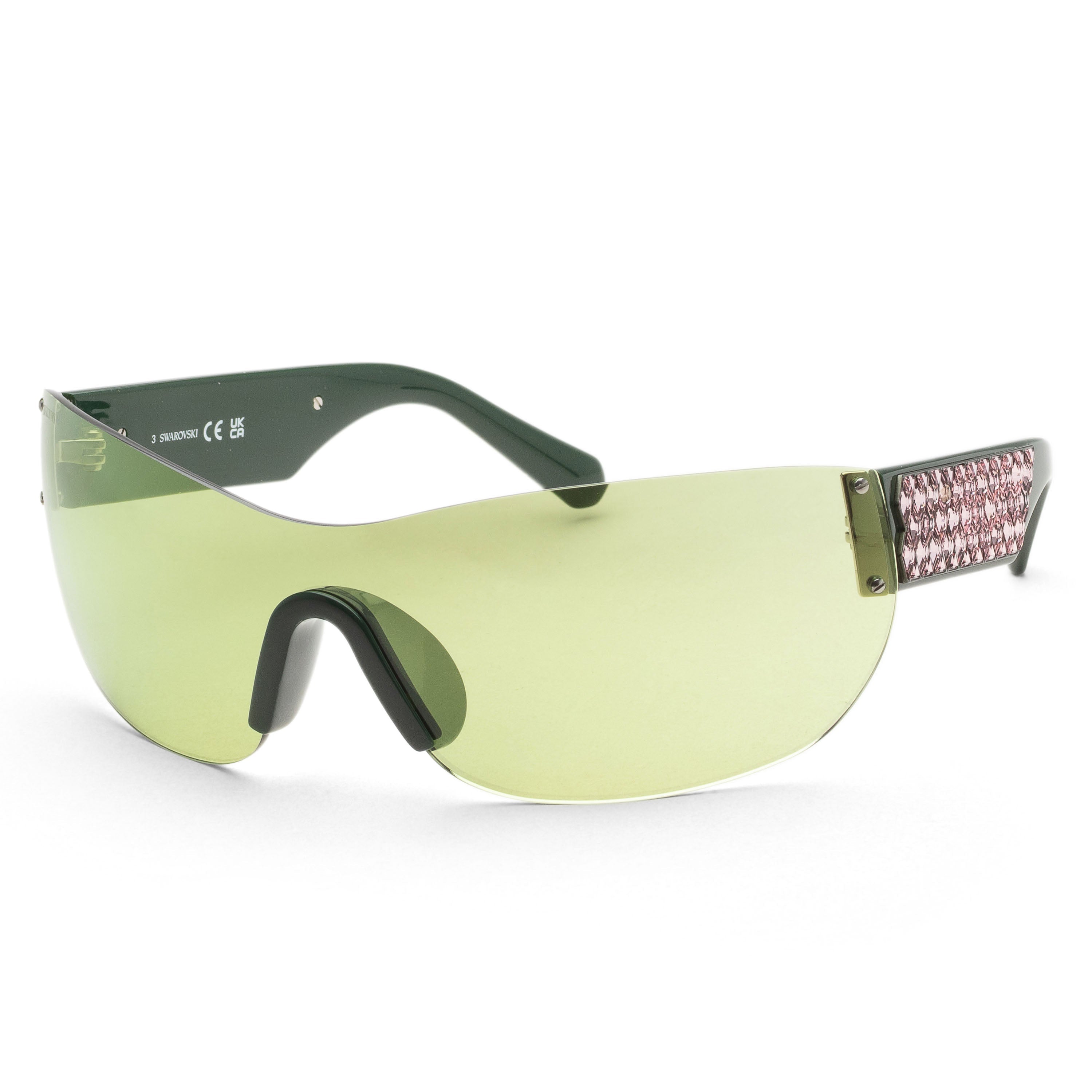 Preloved - Swarovski SK03640098Q Shield Sunglasses — Green by Preloved - Swarovski