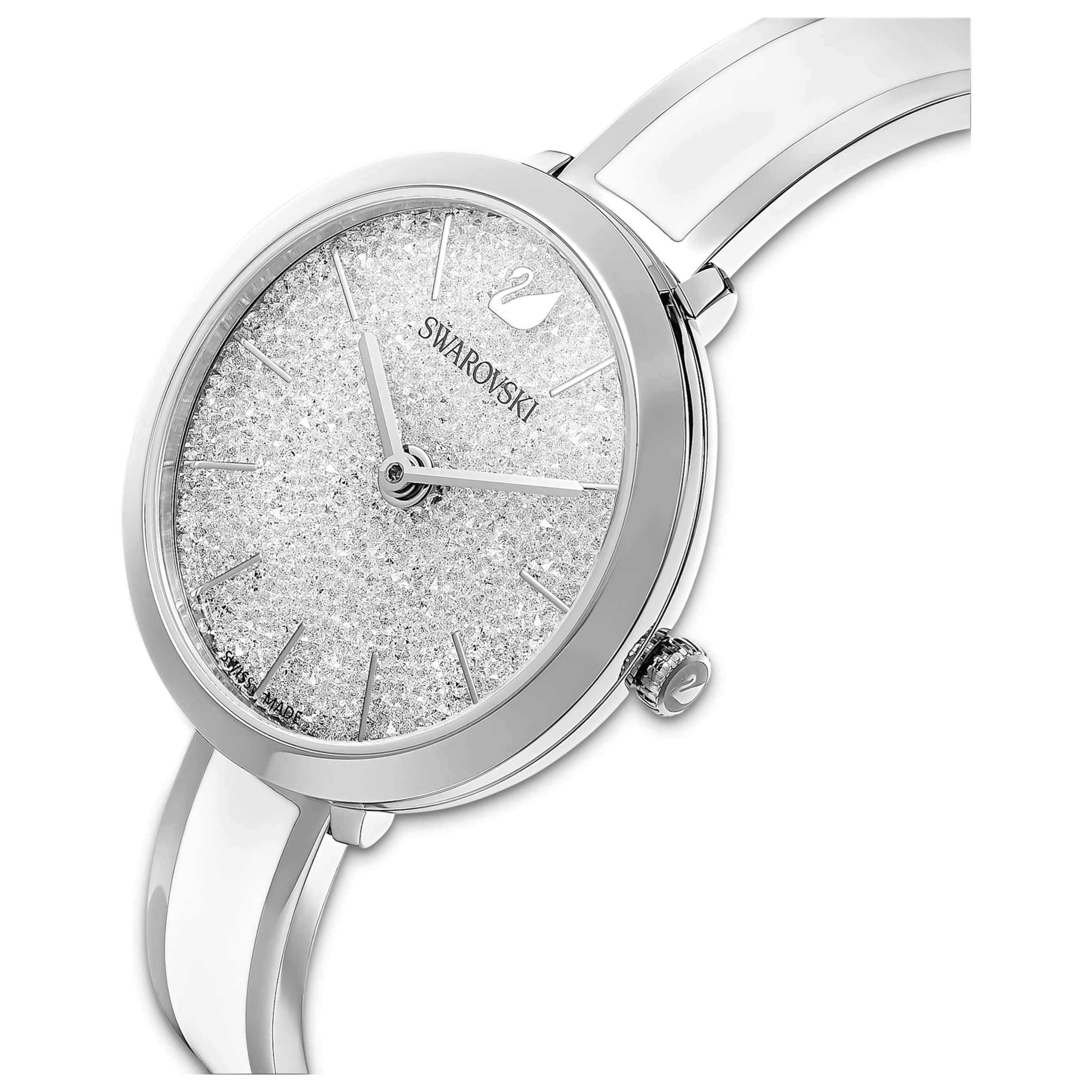 Preloved - Swarovski Crystal-Embellished Dial Watch — Silver by Preloved - Swarovski