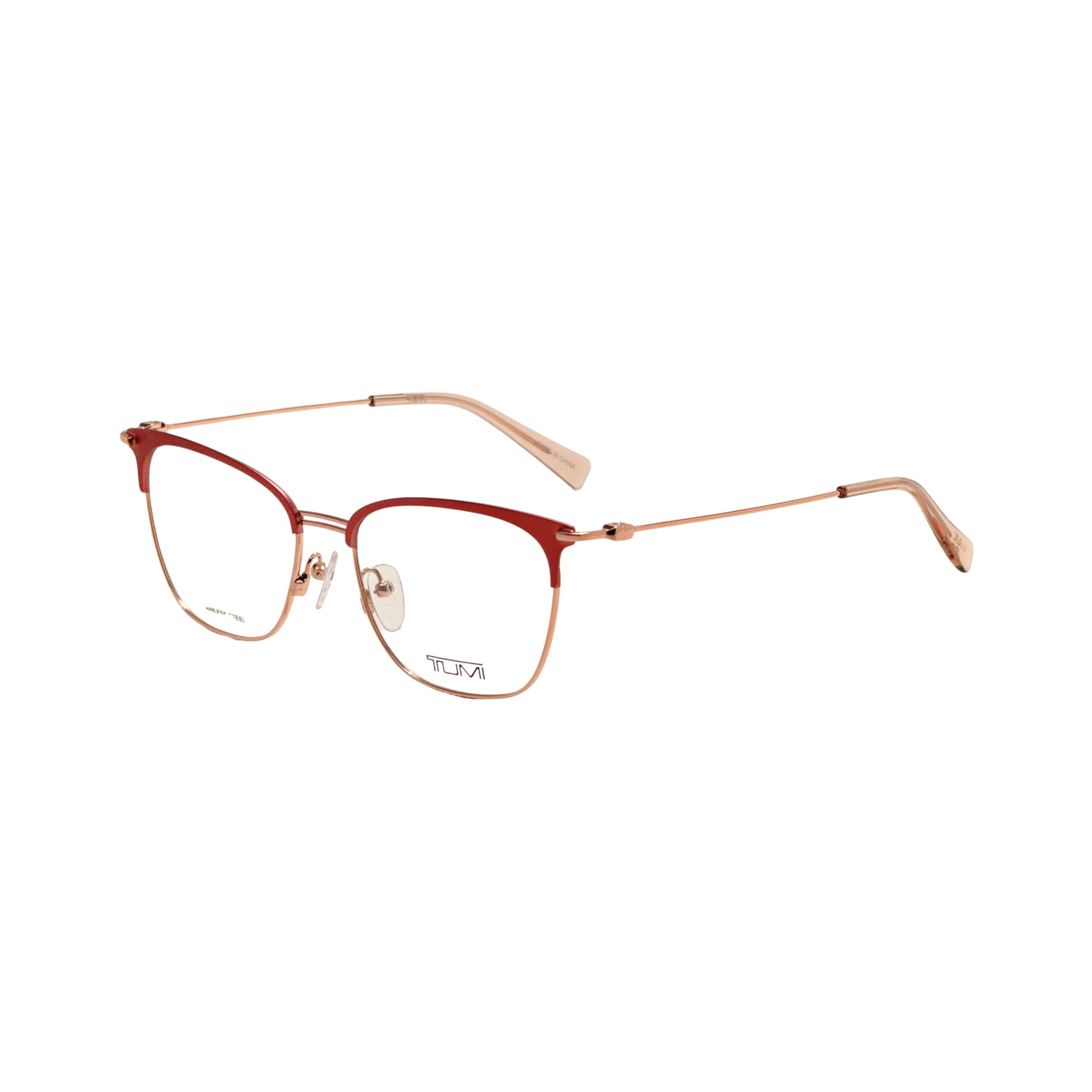 Preloved - Tumi VTU518530W46 Metal Square-Frame Eyeglasses — Rose gold by Preloved - Tumi