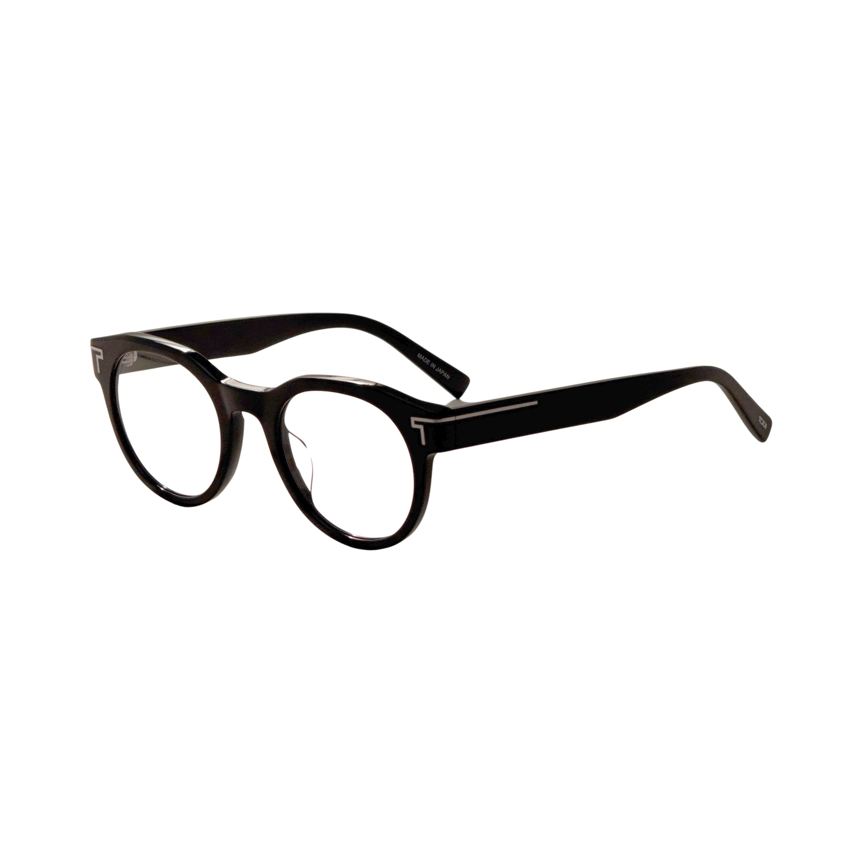 Preloved - Tumi VTU529491BLA Round-Frame Eyeglasses — Black by Preloved - Tumi