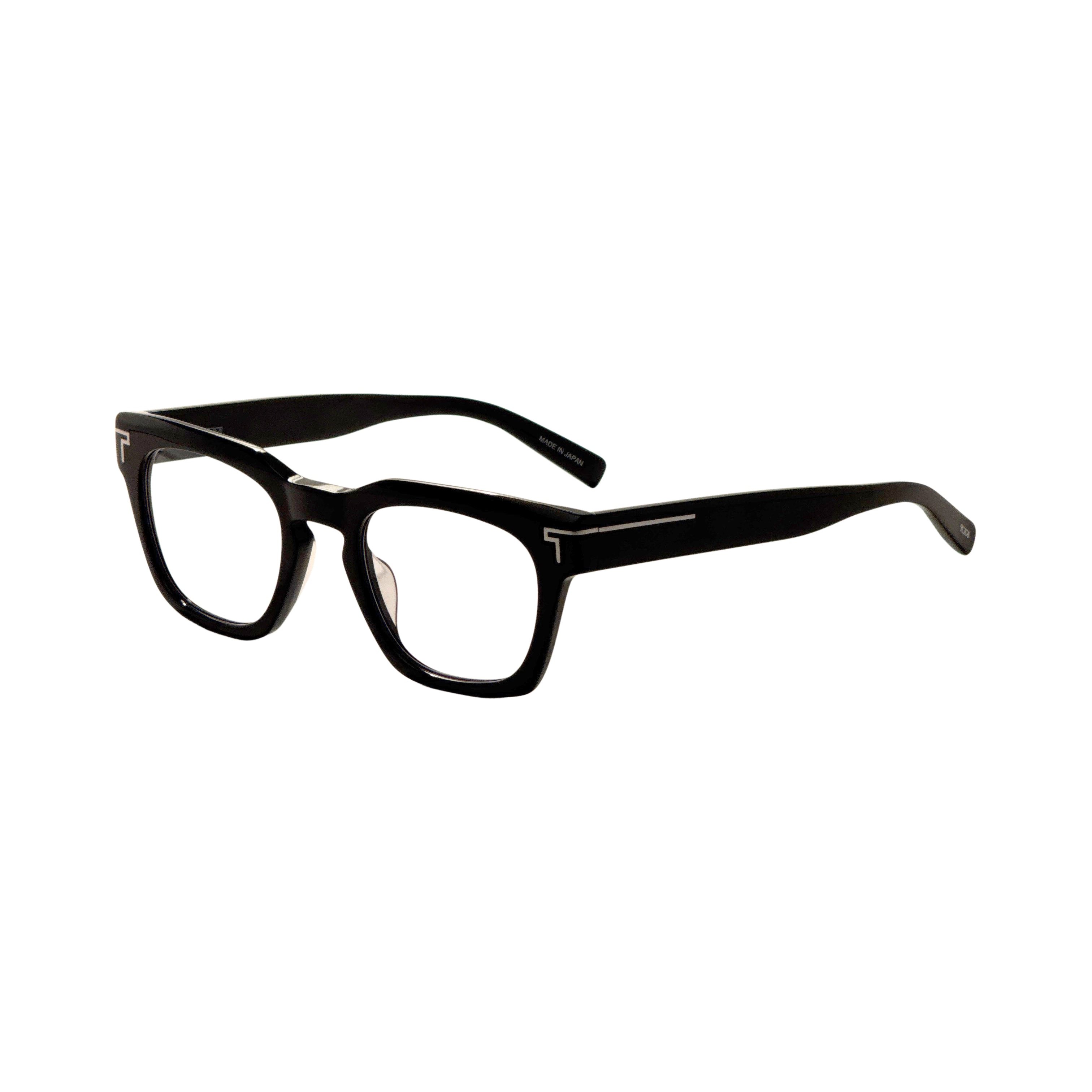 Preloved - Tumi VTU533500BLA Black Acetate Eyeglasses — Black by Preloved - Tumi