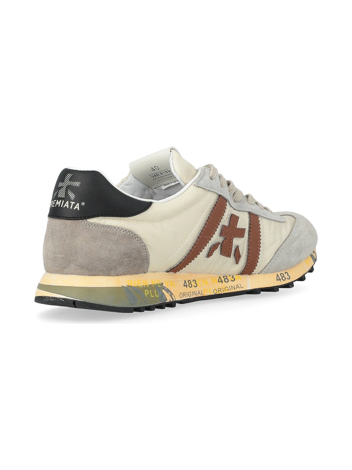 Premiata Lucy Low-Top Sneaker — Beige, view 4