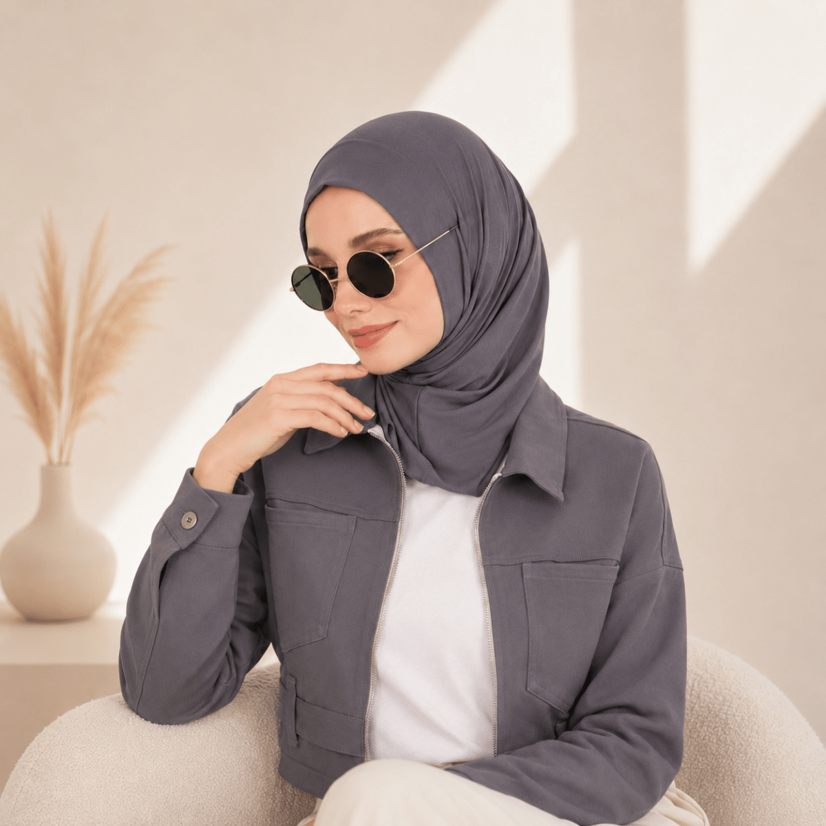Premium Cotton Modal Hijab Undercap — Tie-Strap & Sports Friendly (MH223), view 2