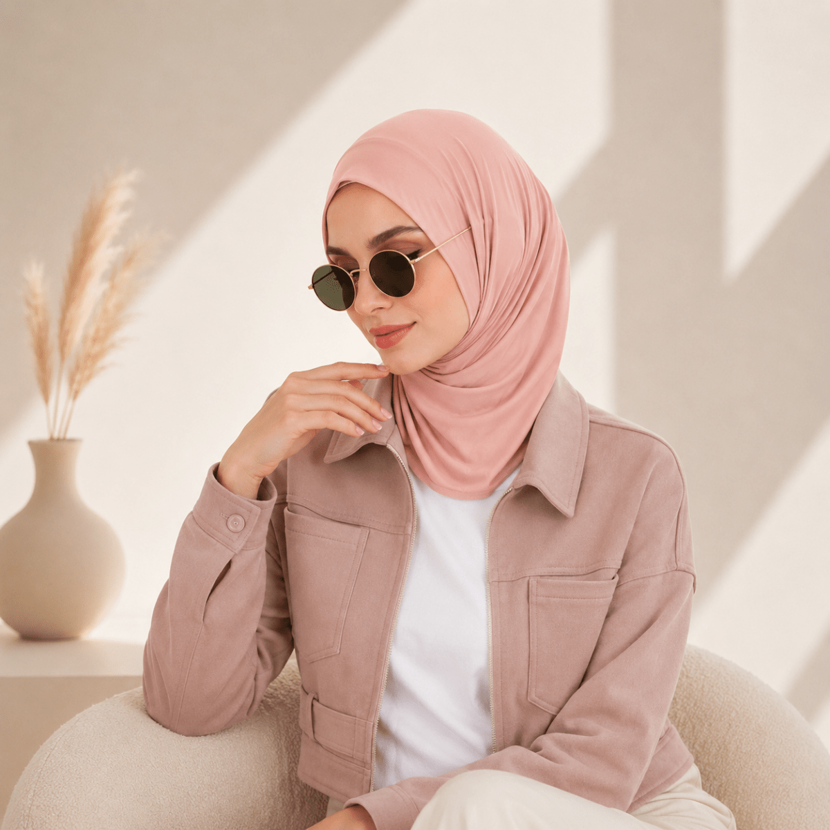 Premium Cotton Modal Hijab Undercap — Tie-Strap & Sports Friendly (MH223), view 3