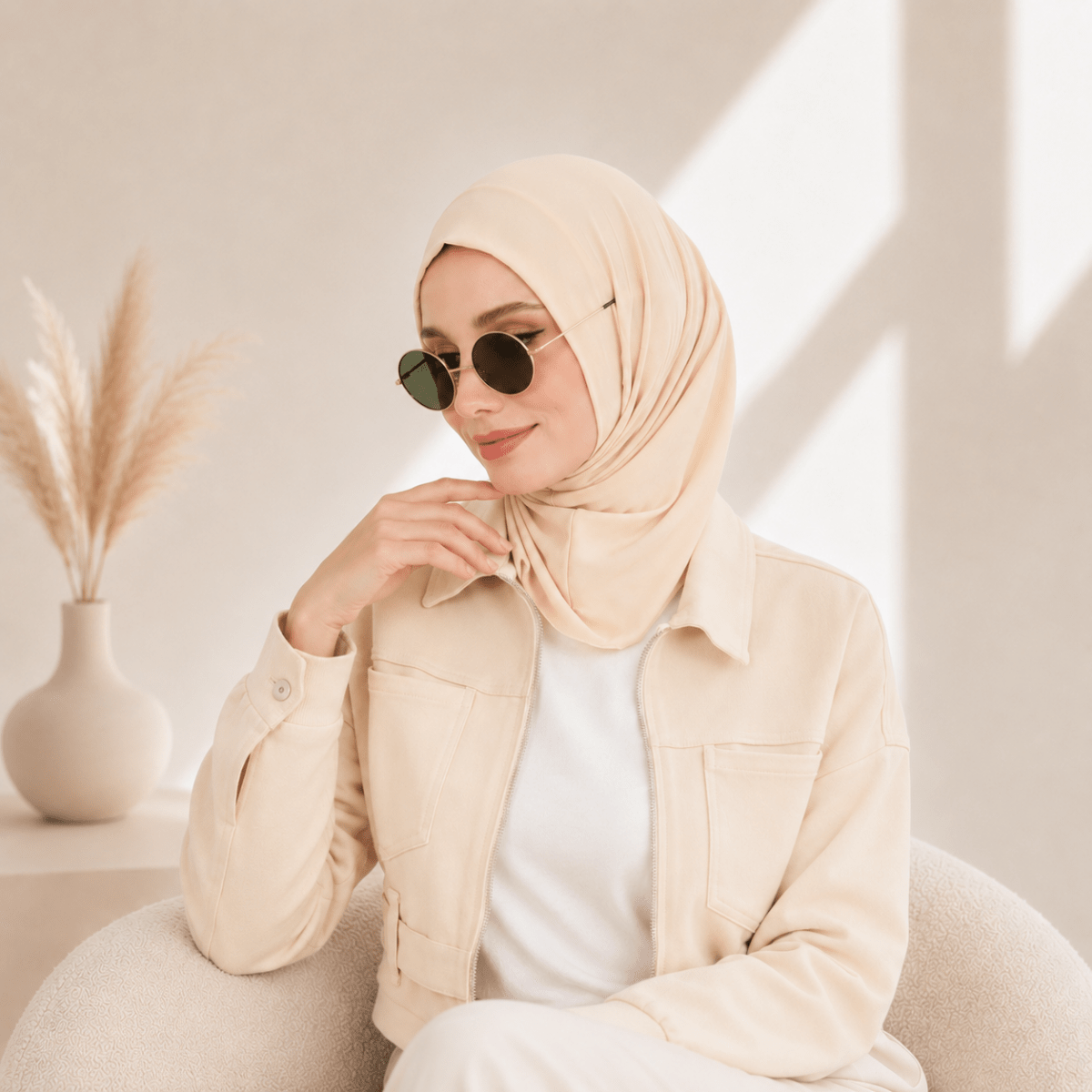 Premium Cotton Modal Hijab Undercap — Tie-Strap & Sports Friendly (MH223), view 5