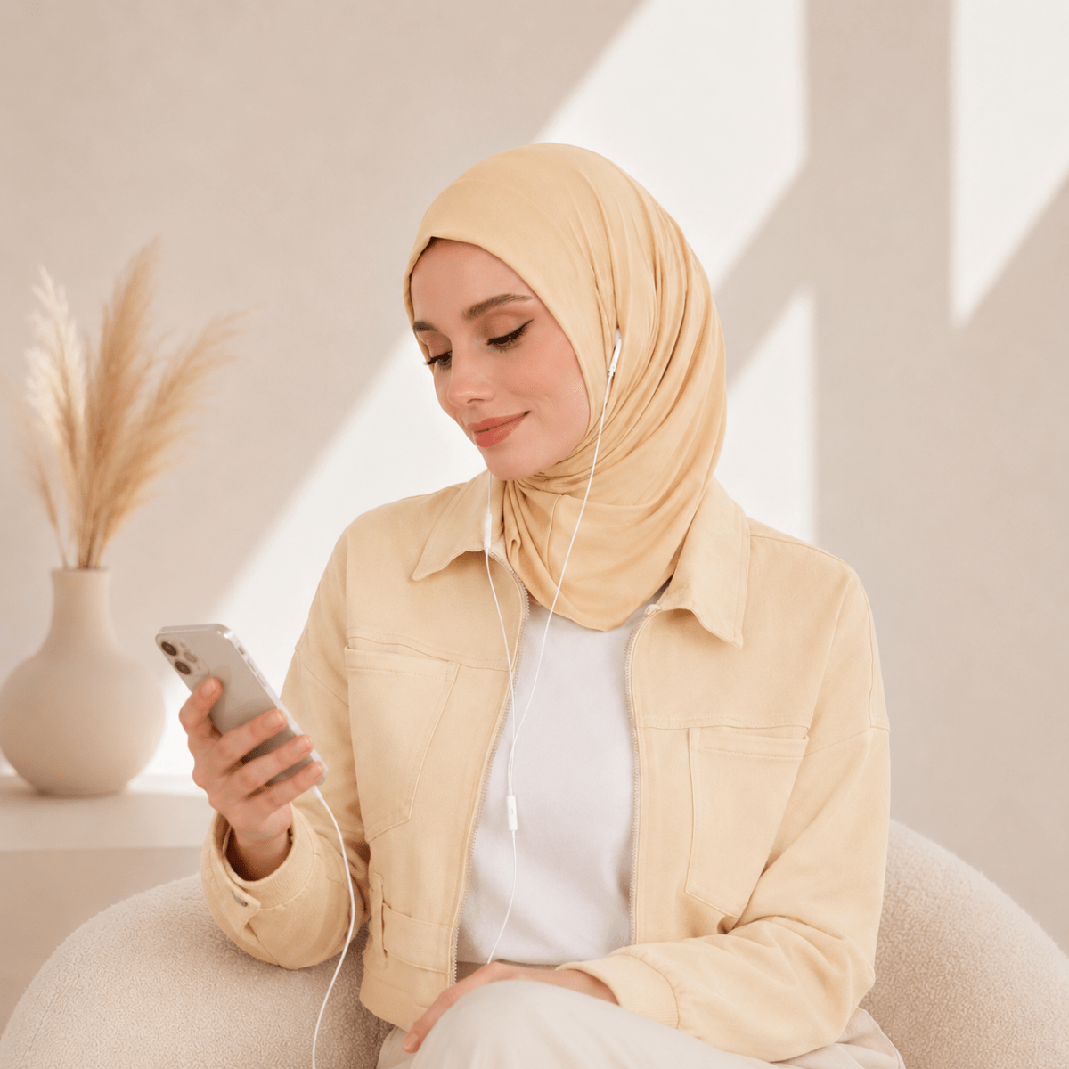 Premium Cotton Modal Hijab Undercap — Tie-Strap & Sports Friendly (MH223), view 6