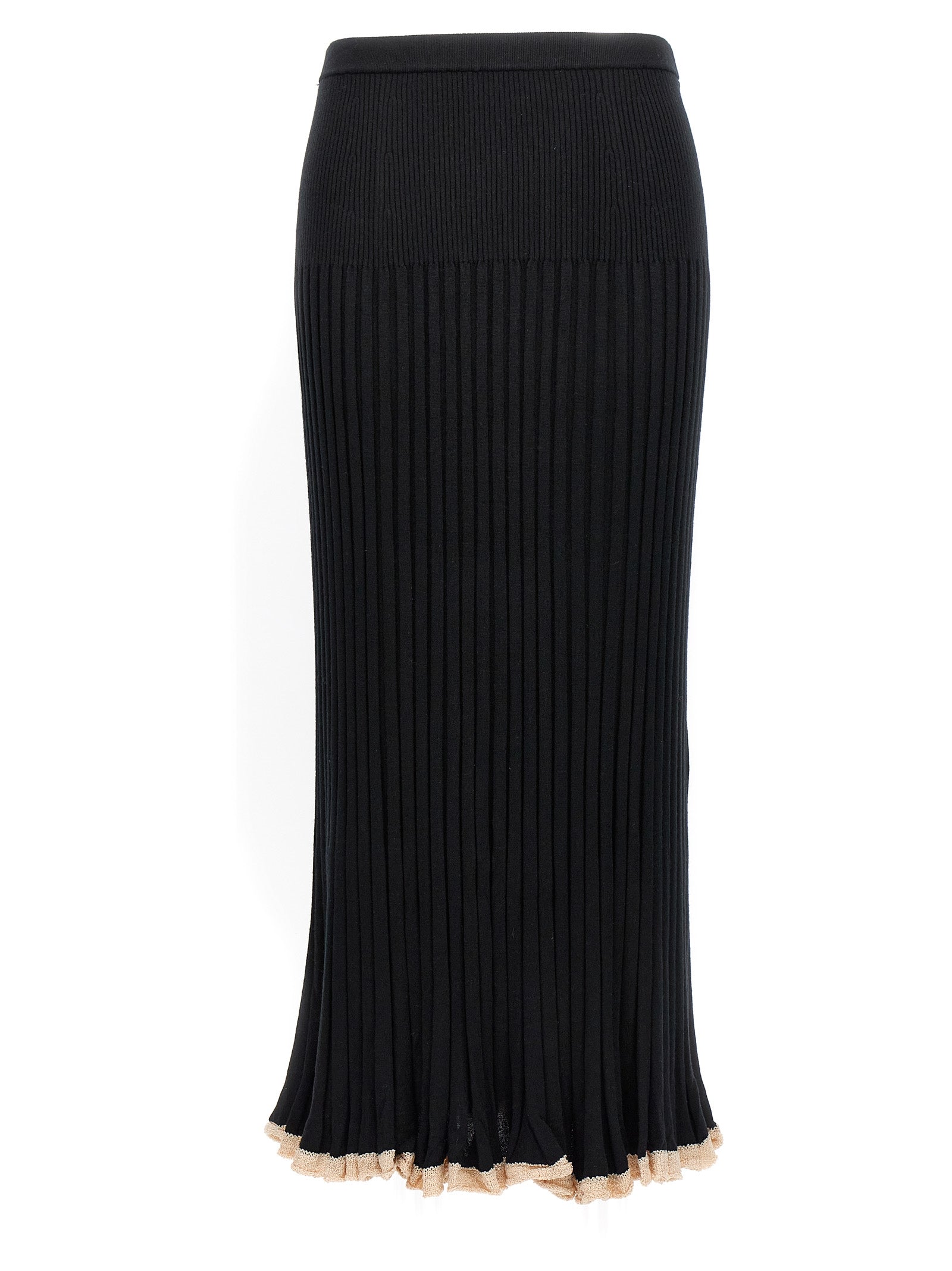 Proenza Schouler Ribbed Silk-Cashmere Blend Skirt — Black by Proenza Schouler