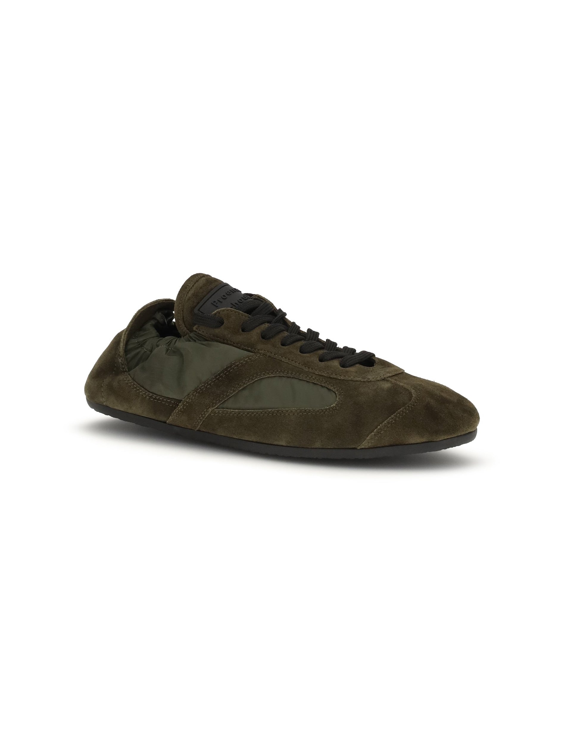 Proenza Schouler Nylon and Suede Sneakers — Caper, view 2
